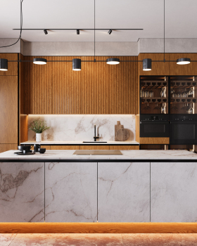 现代厨房室内可视化项目