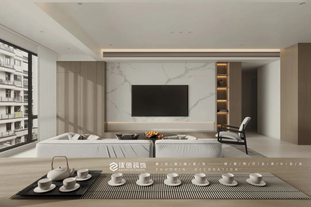 首创禧瑞山河 124㎡现代极简三室设计丨中国重庆丨陈晓亚-12