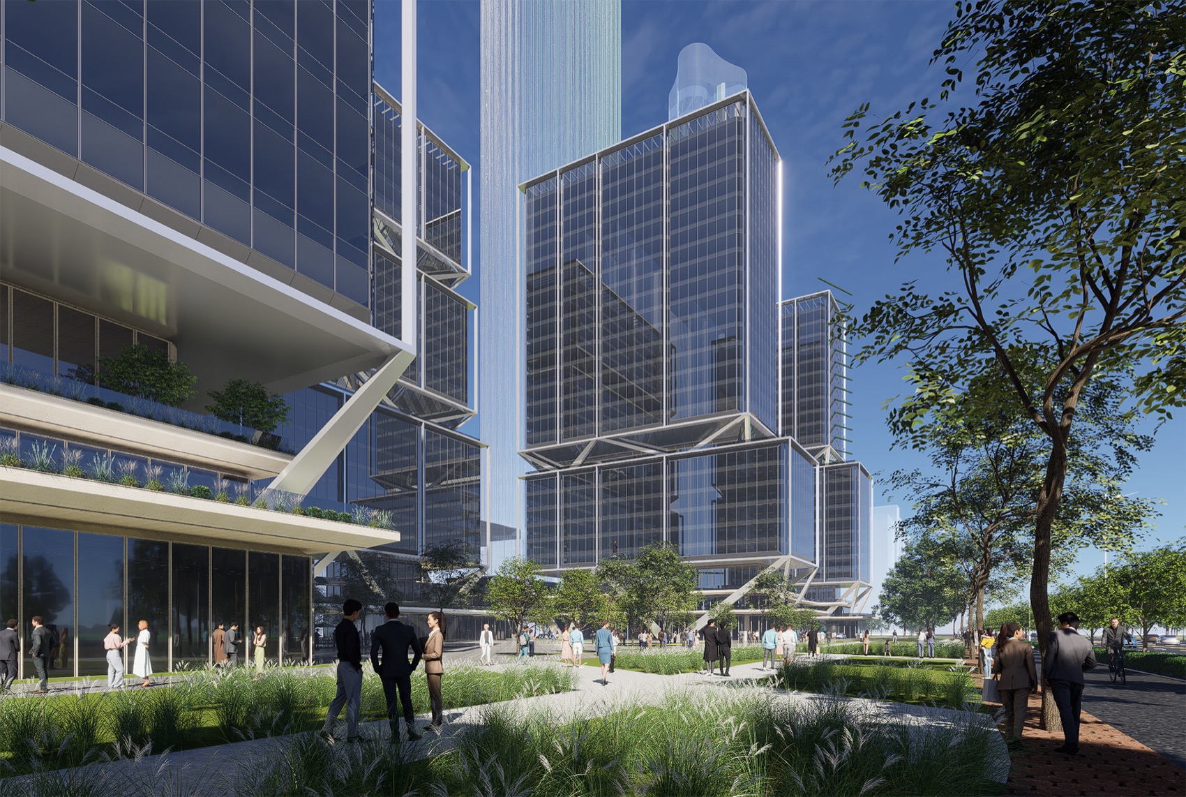 武汉长江中心C地块项目国际竞赛丨中国武汉丨line+建筑事务所-73