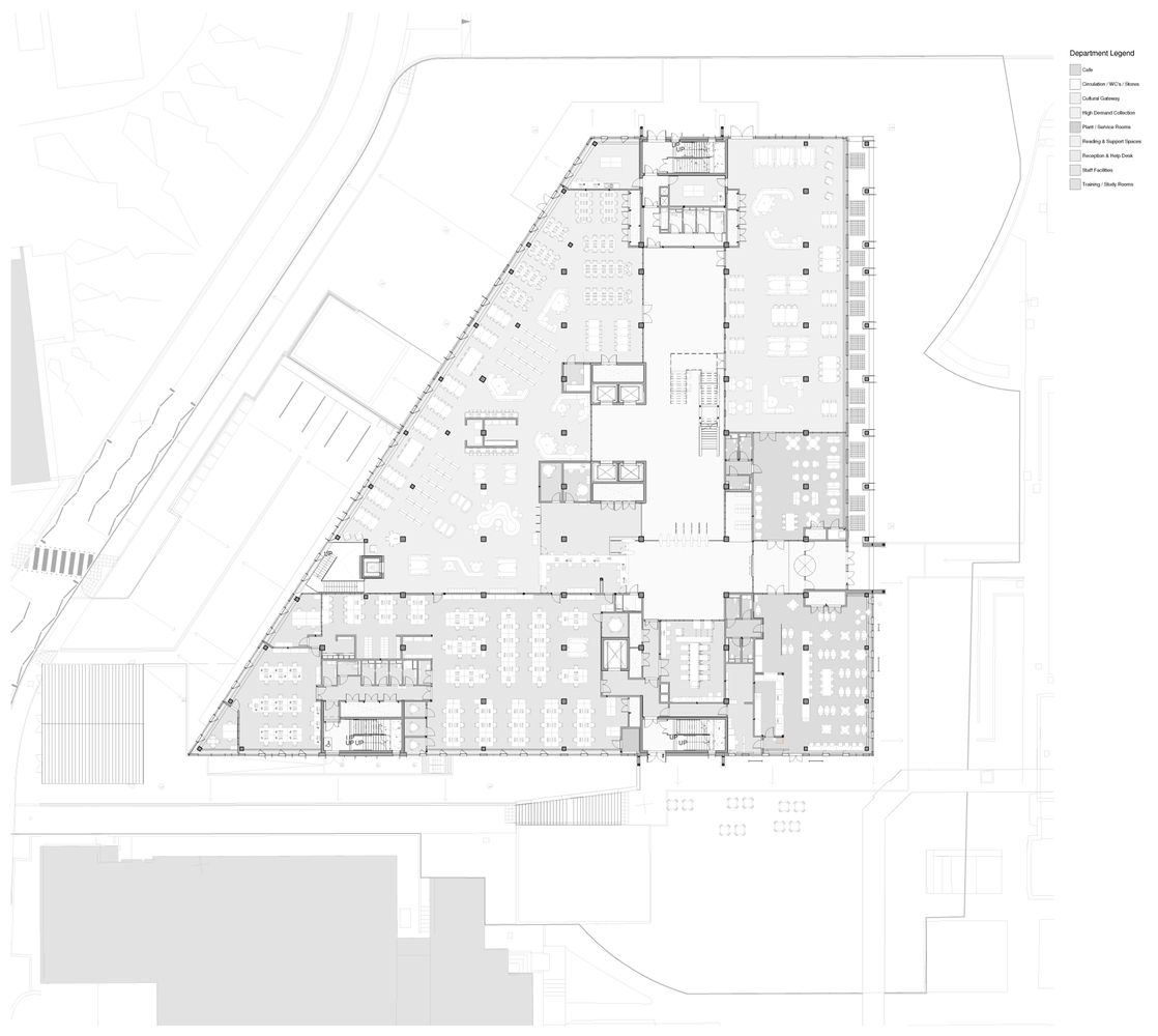 伯明翰大学新图书馆 · 绿色之心,现代美学-59