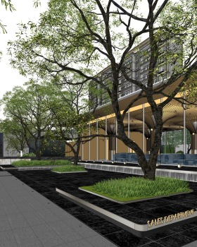 成都铁建武青路示范区景观SU模型