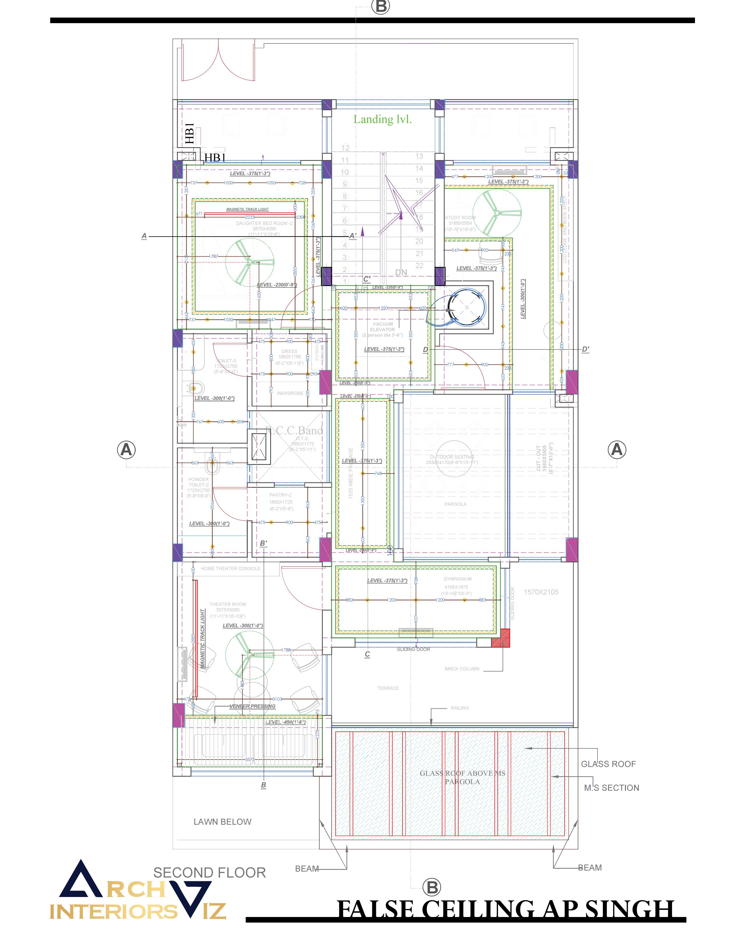 AP SINGH FALSE CEILING-FALSE CEILING PLAN AND SECTIONS-9