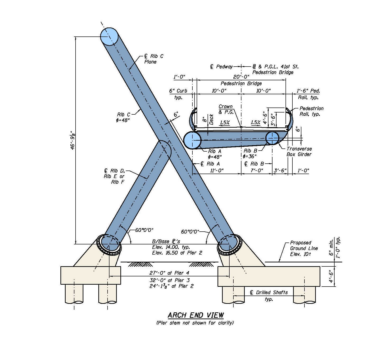 41st and 43rd Street Pedestrian Bridges Chicago | Cordogan Clark & Associates-35