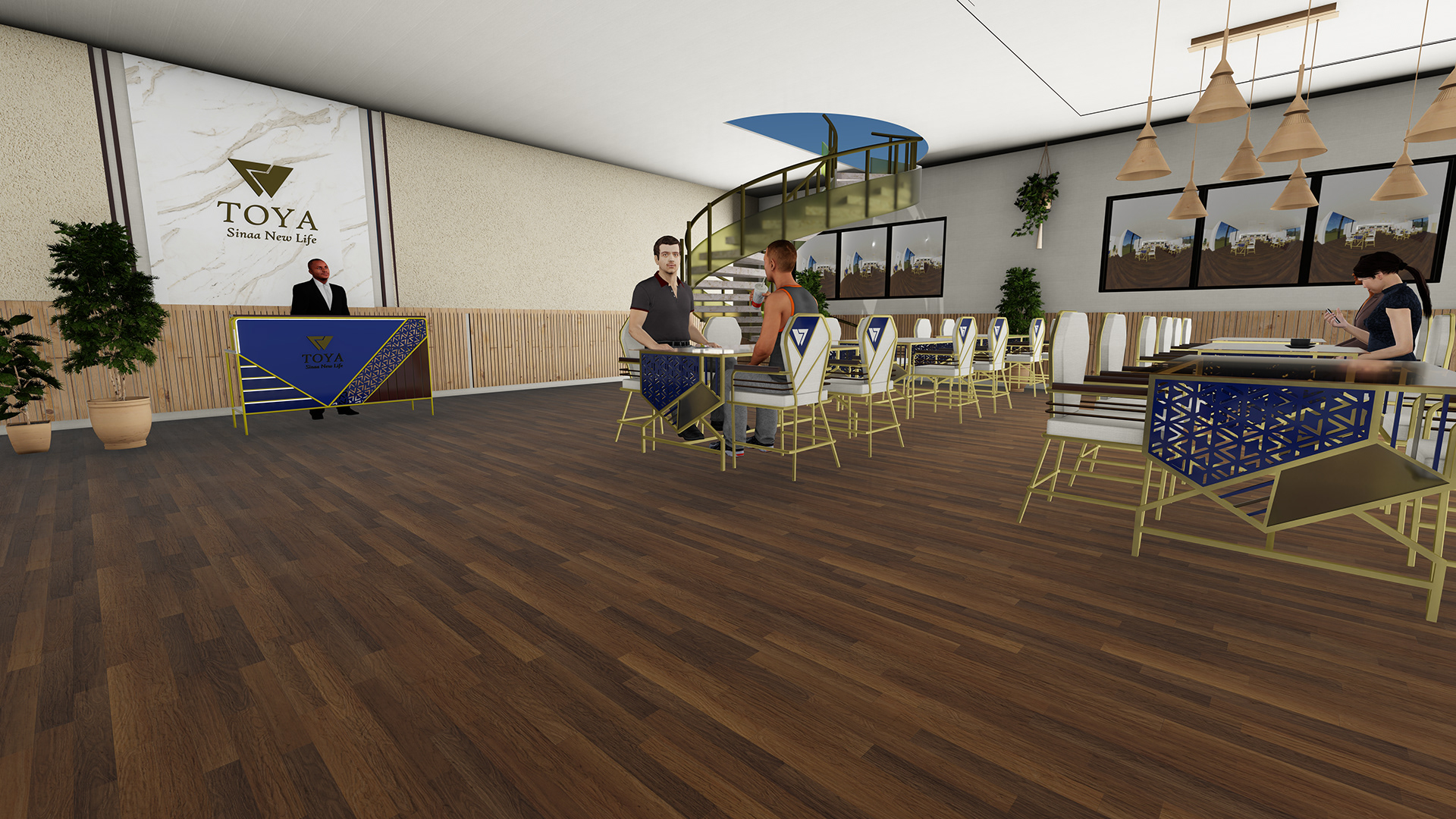 餐厅定制家具设计（极简室内概念）-7