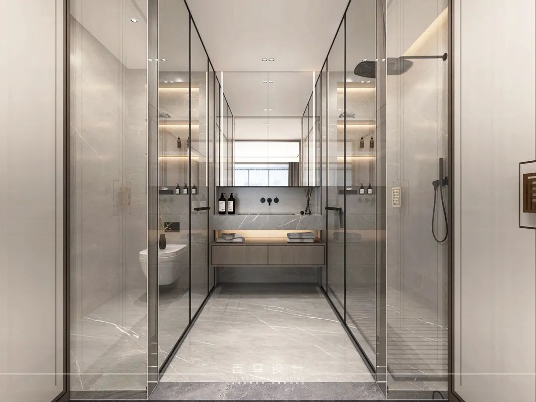 现代中式叠拼别墅设计丨青马别墅空间设计-88