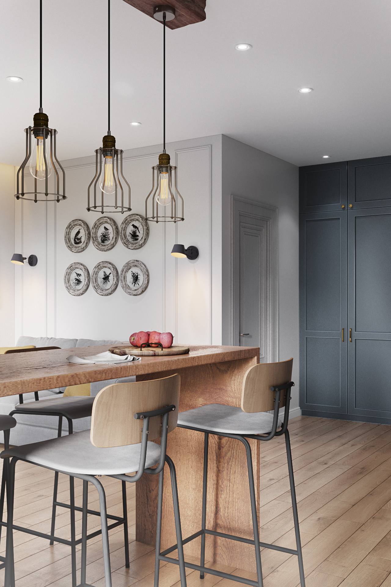 Visualization a small flat for Design studio 25Ideas-4