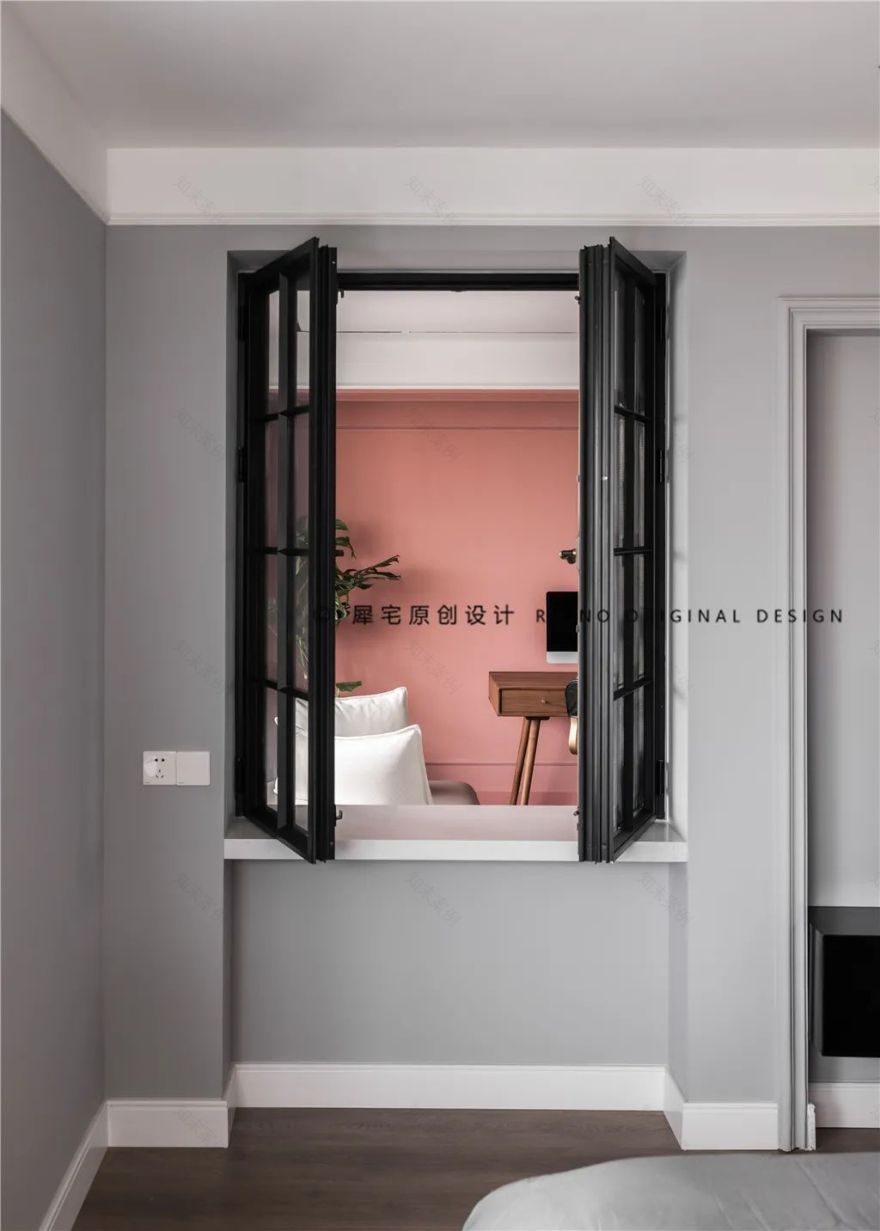 金箔上墙,无主灯设计,休闲式客厅,平平无奇的两室户改造后竟然这么出彩!-65