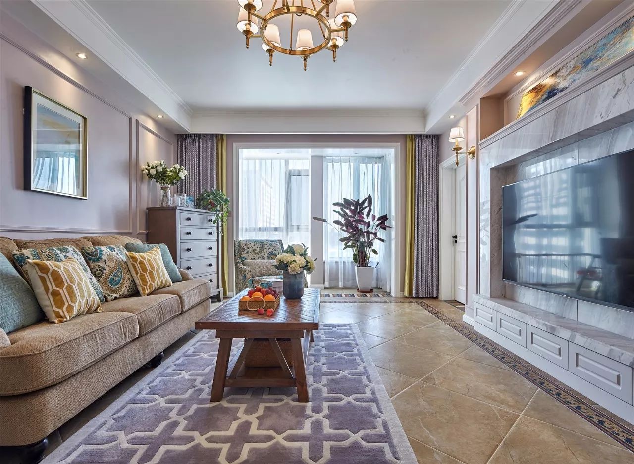 天津水郡花园 128㎡清新美式风格设计-25