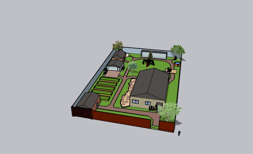 Ландшафтный дизайн участка 25*40-3