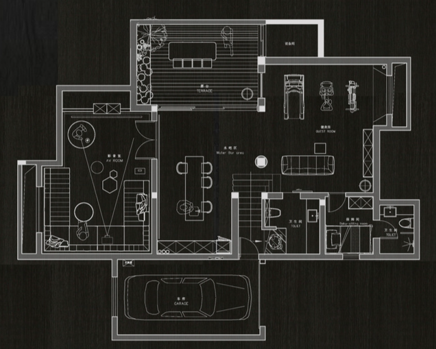 黑白灰的魅影之家 · 爵世名邸的现代艺术设计丨亚町设计-13