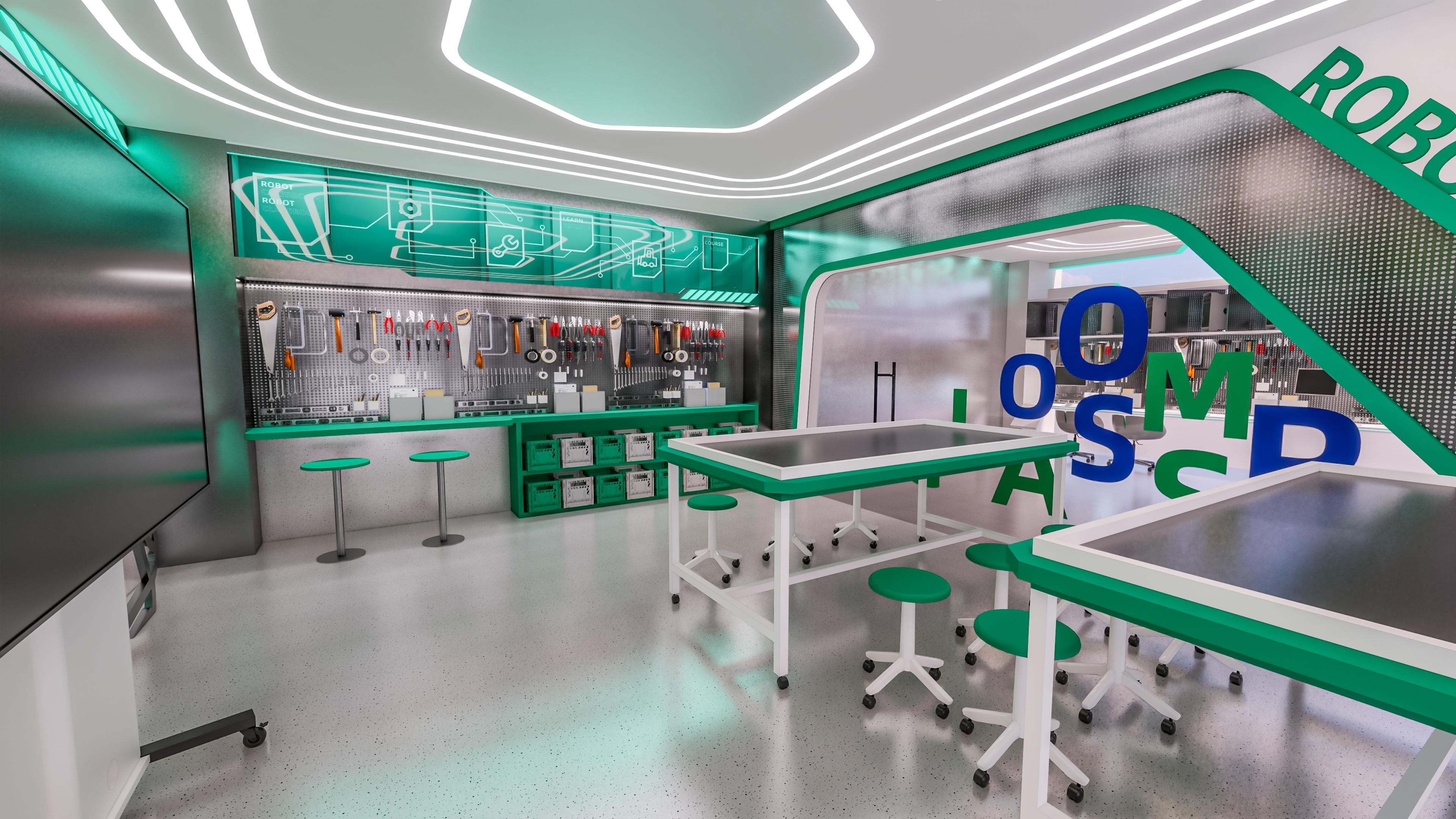 STEM教育培训空间设计  机器人教室  创客中心-8