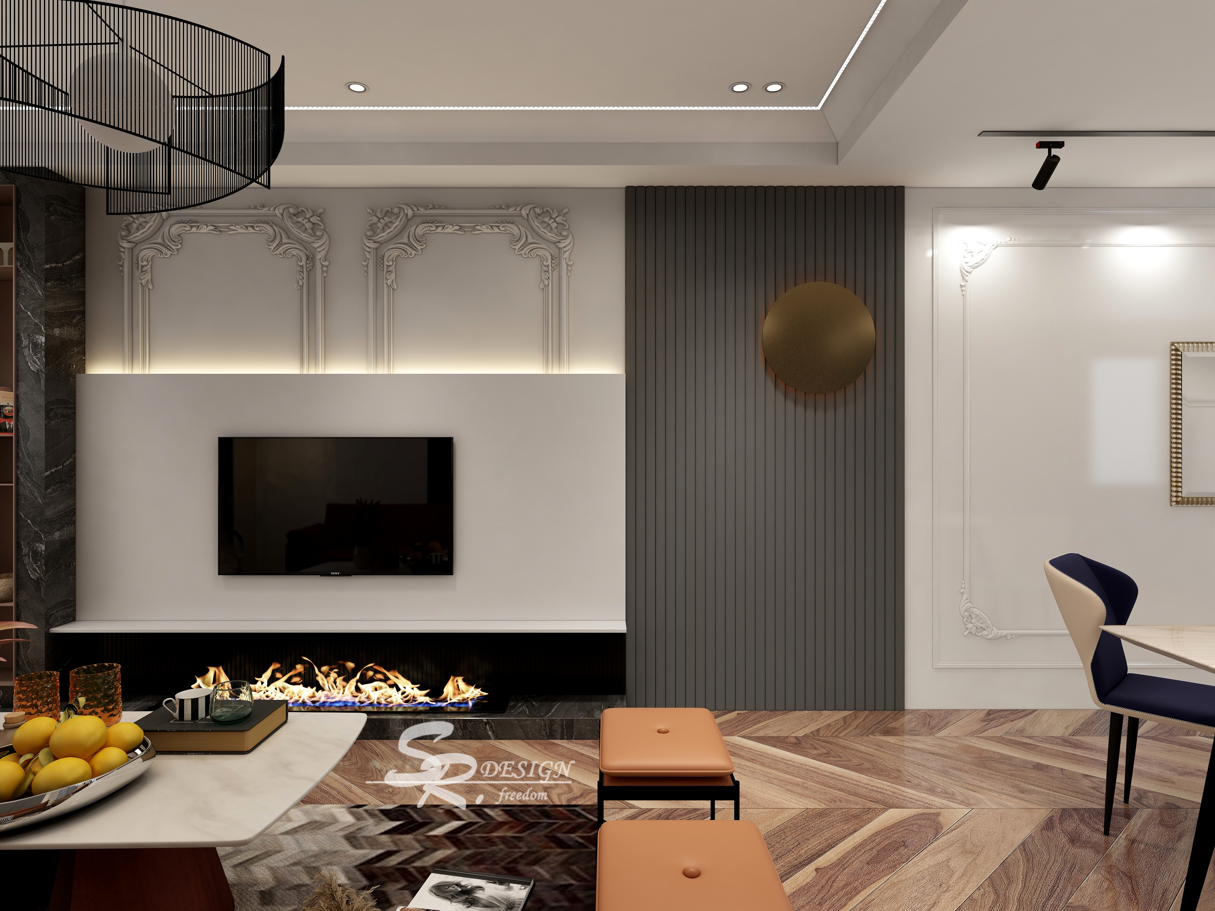 现代复古混搭风 · 96 平花繁设计样板间-6