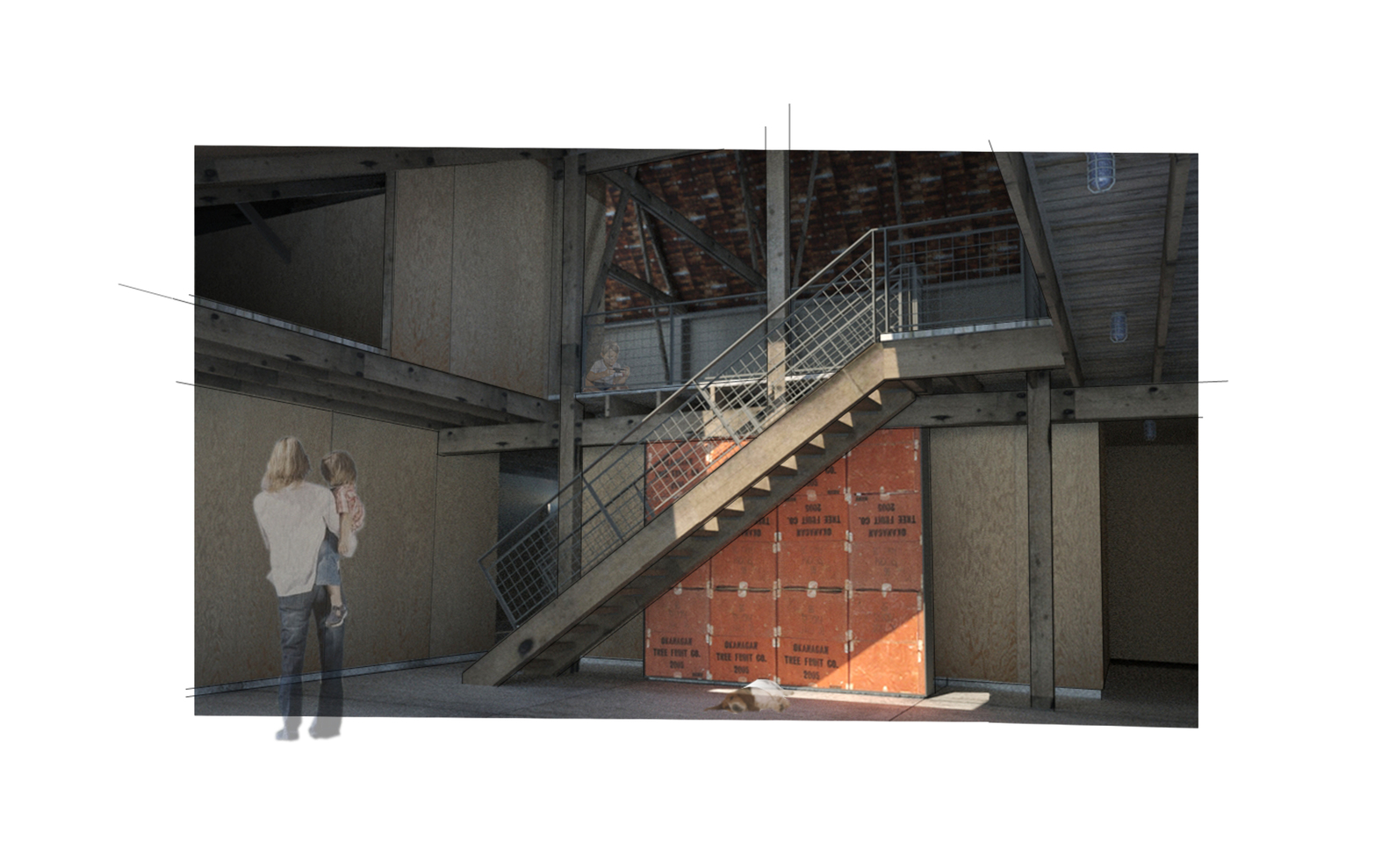 美国百年谷仓的现代生活空间-53