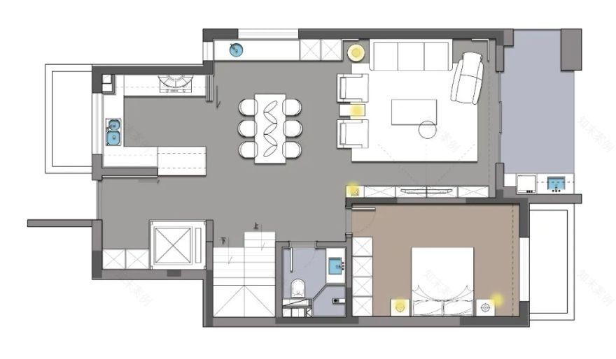 御河上院现代下叠别墅设计丨中国西安丨青马别墅设计-49