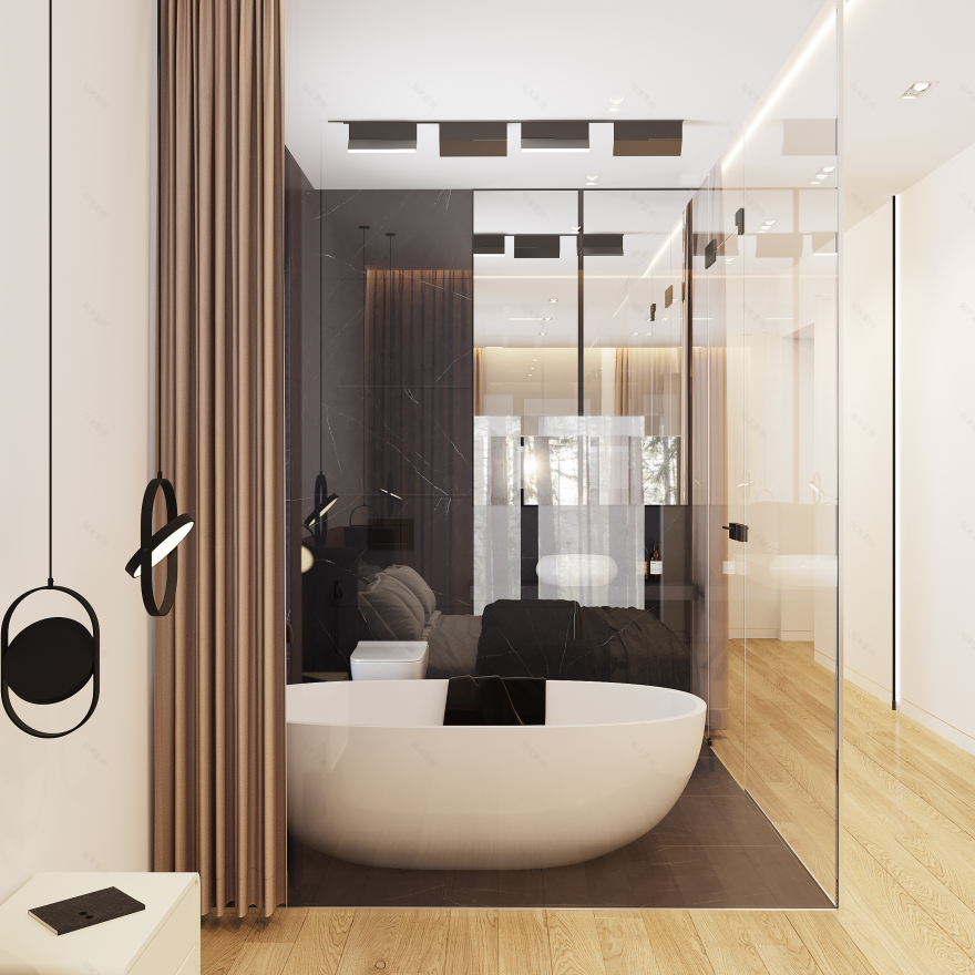 黑色版房屋室内装饰丨Golub Architects-60