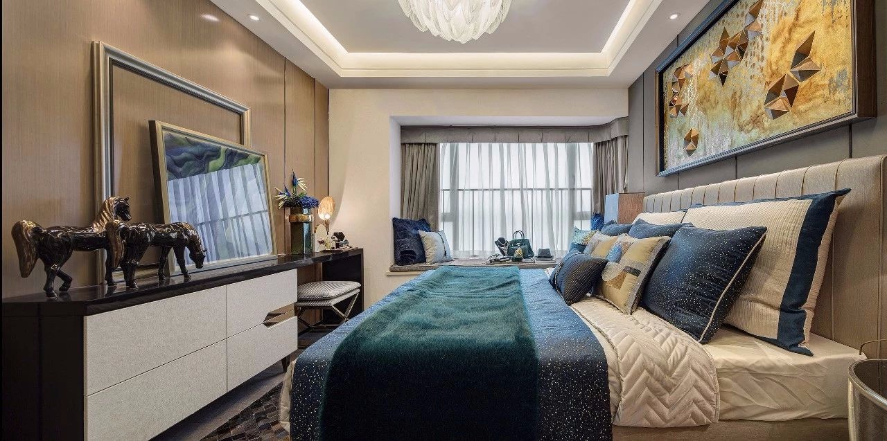 【柏舍设计】佛山万科滨江花园样板房软装陈设设计概念&落地实景-16