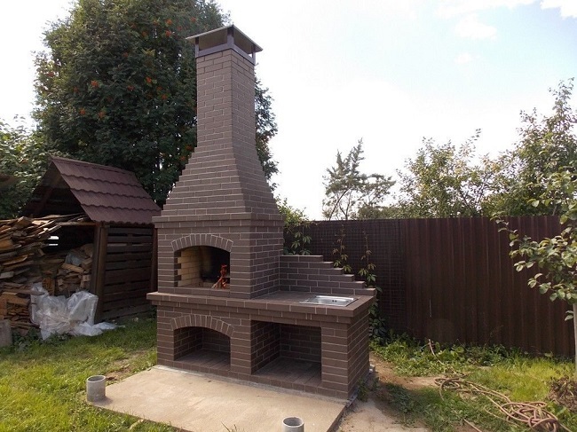 砖砌烧烤炉建造-117