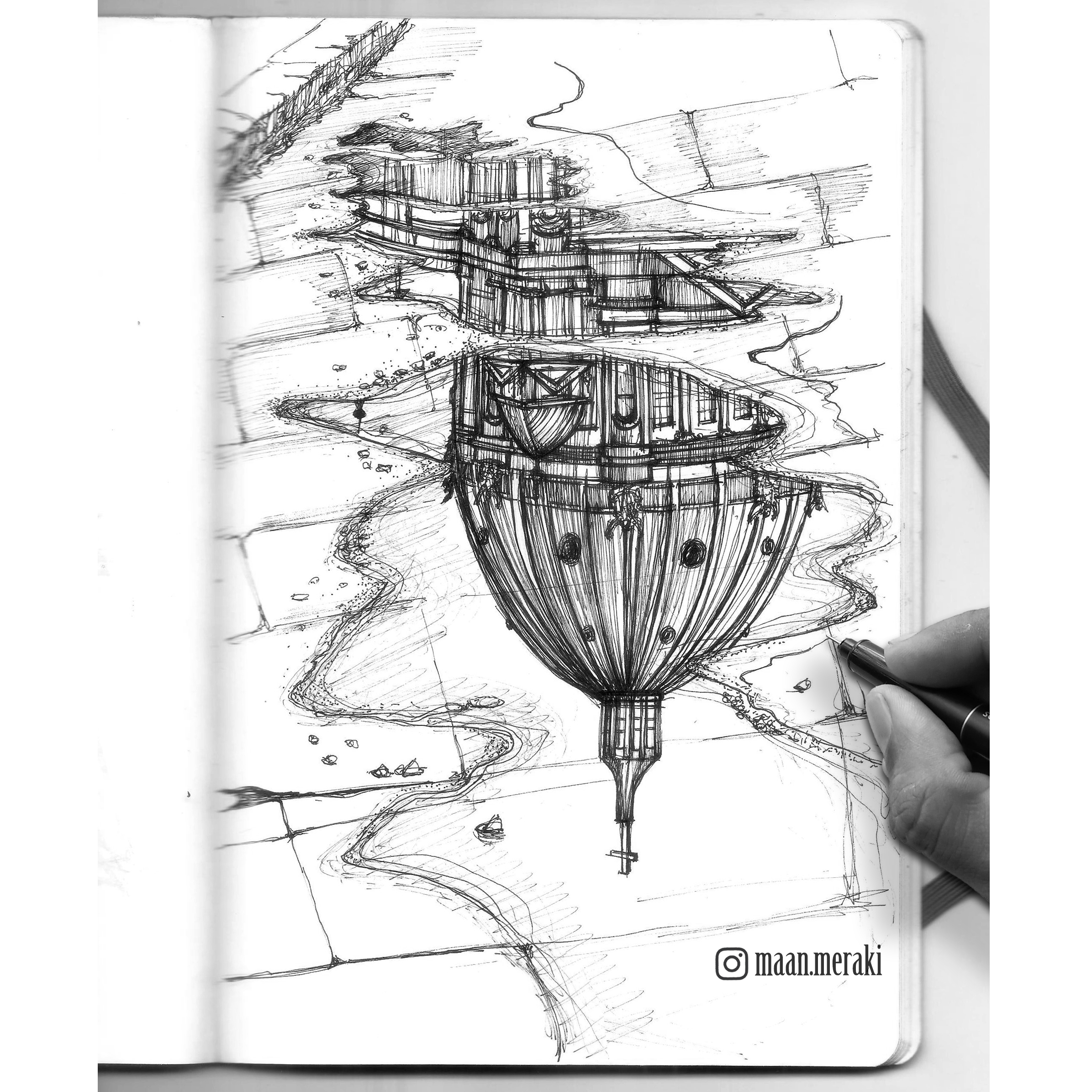 Pen and Ink Architecture Sketches-10