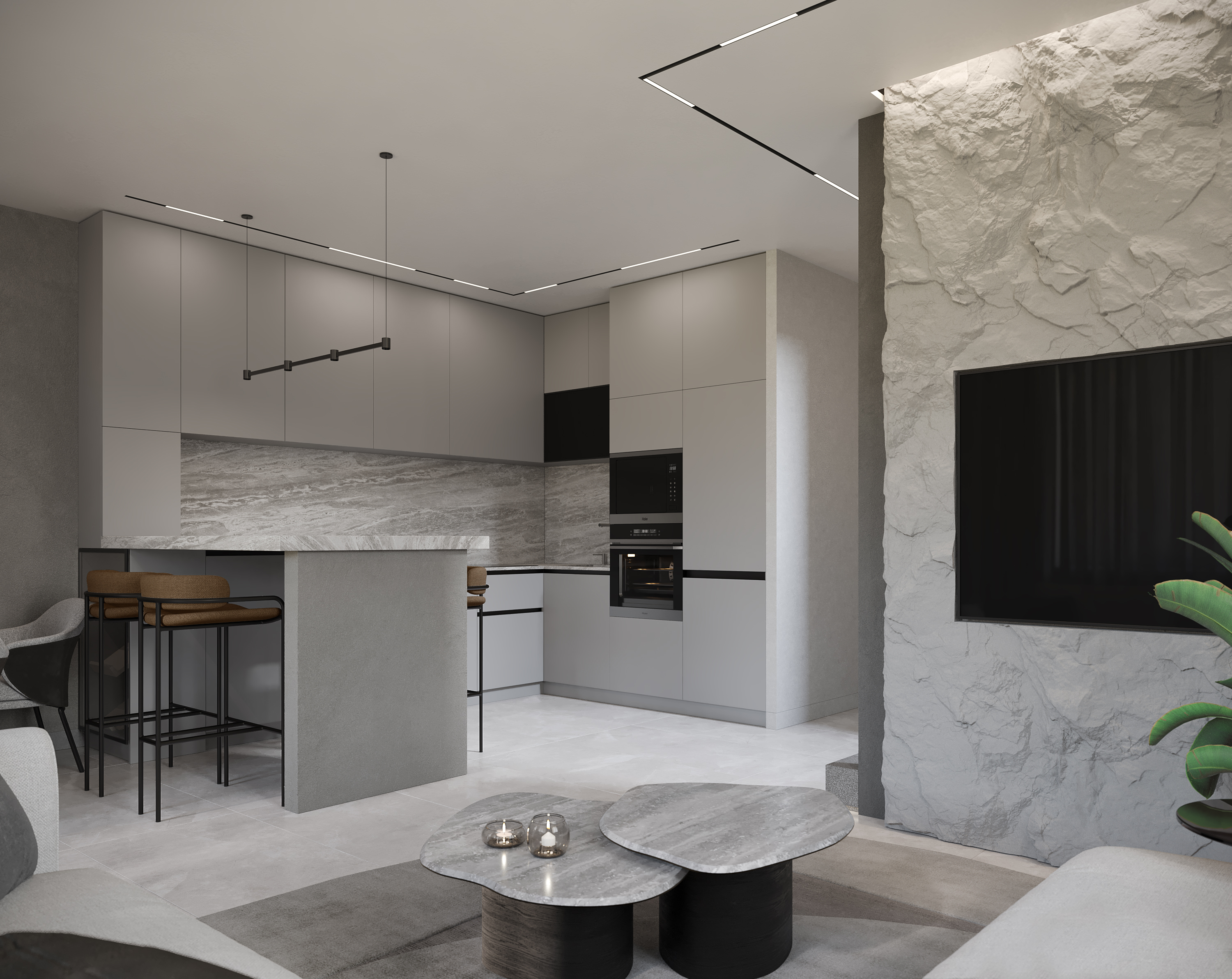 Open space. House 100 m2-3