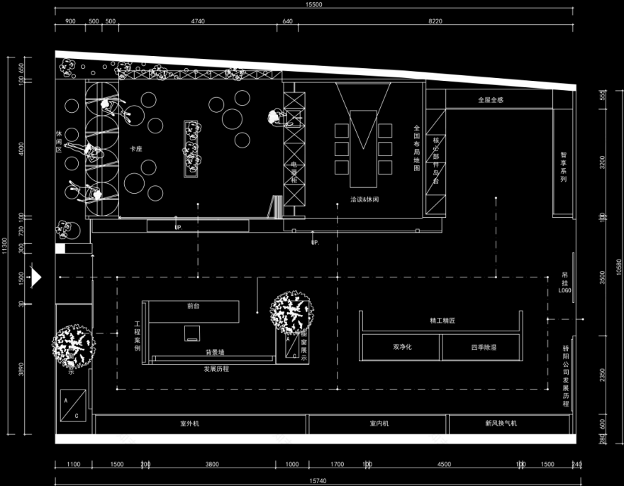 周笙笙展厅设计 · 175m²山东临沂日立中央空调智慧空气馆丨中国临沂丨周笙笙全案设计工作室-1