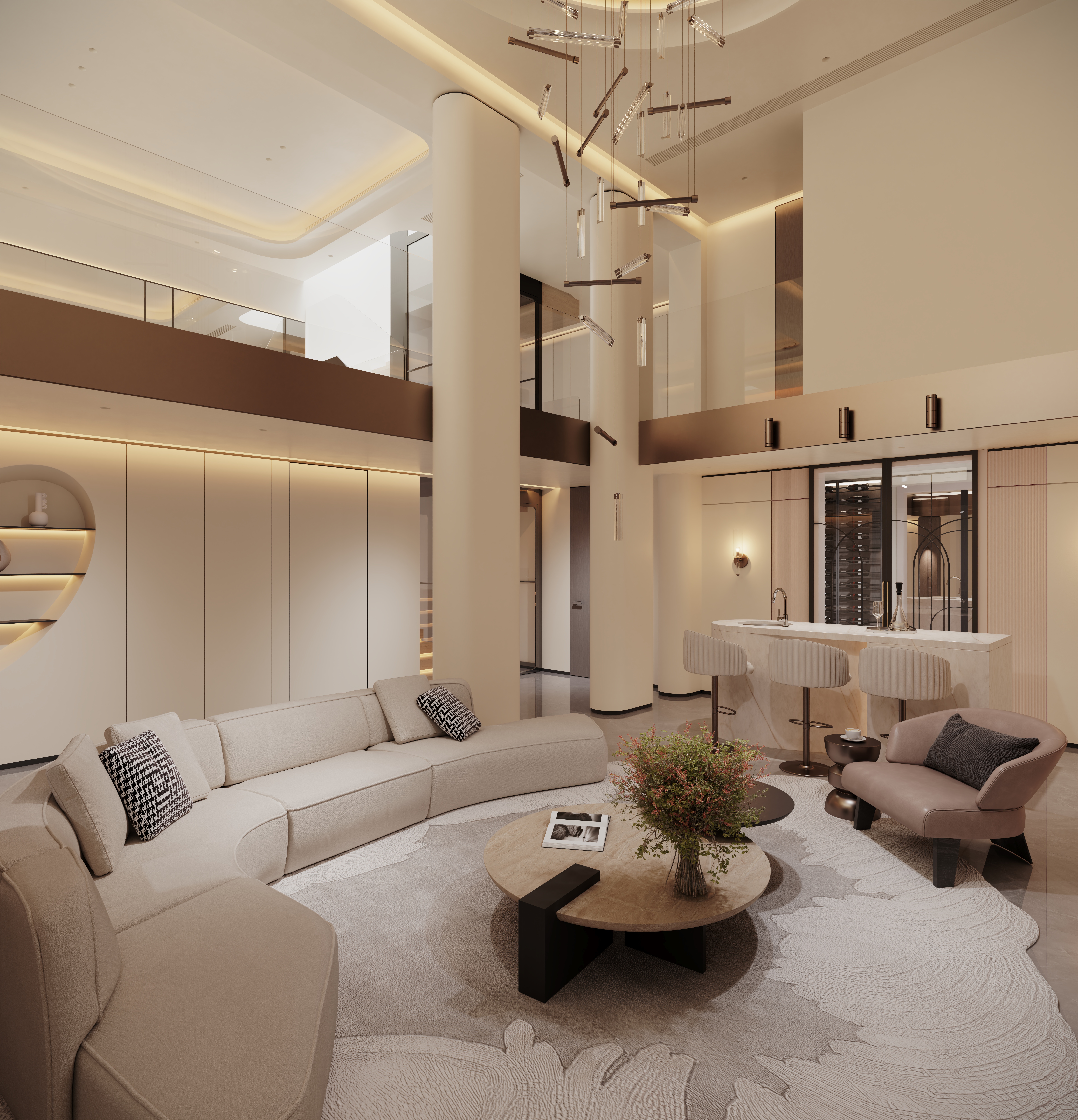 近期渲染 挑空别墅-21