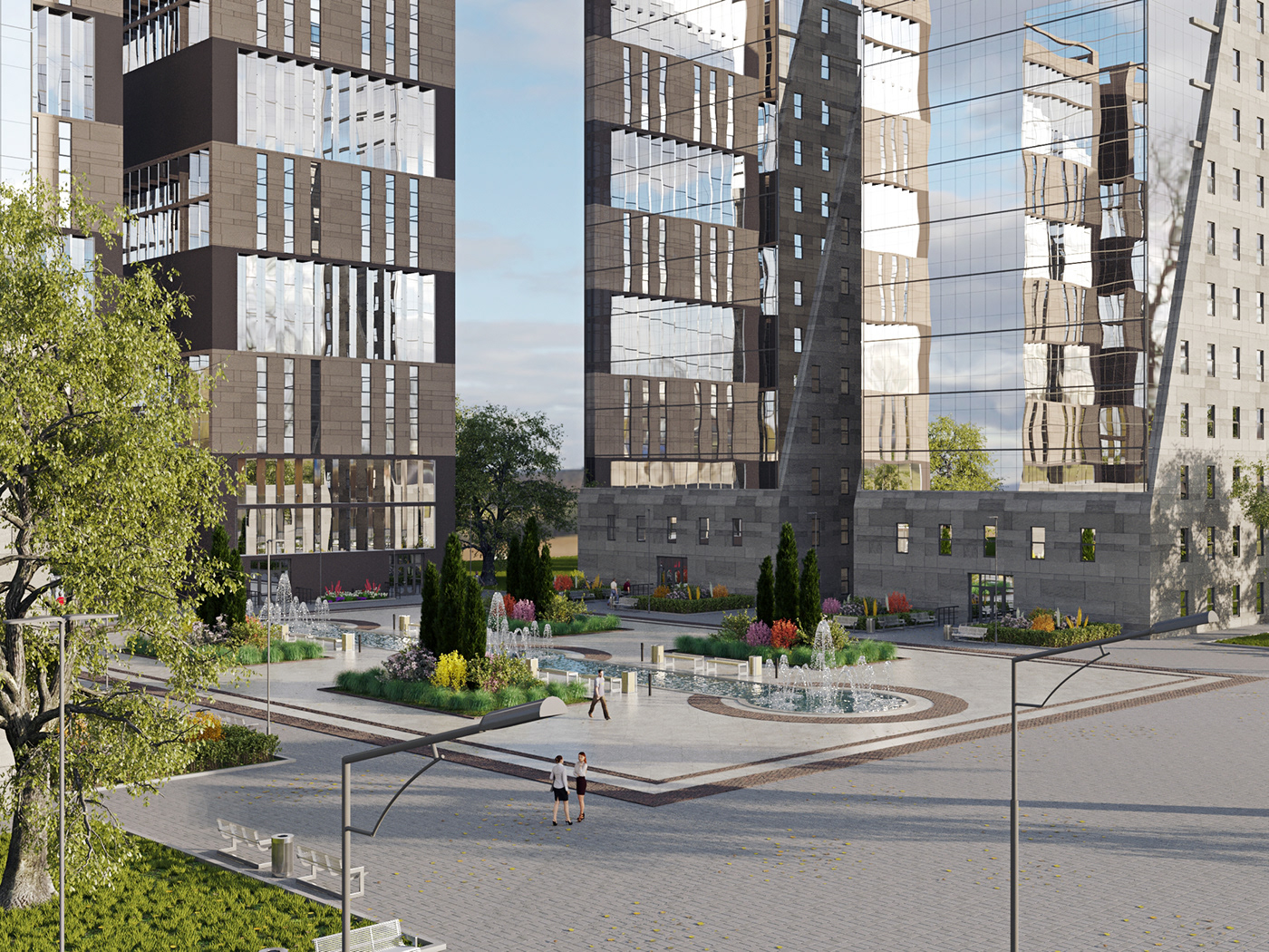 Administrative Buildings With Fountain-2