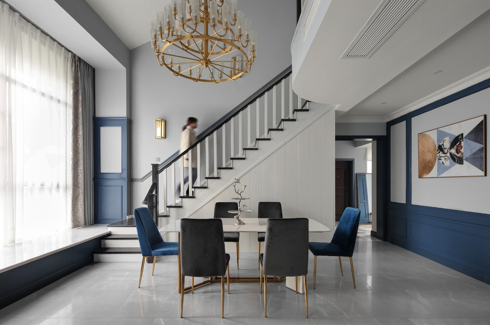 清羽设计 · 成都 178㎡优雅灰蓝家居,打造舒缓港湾氛围-26