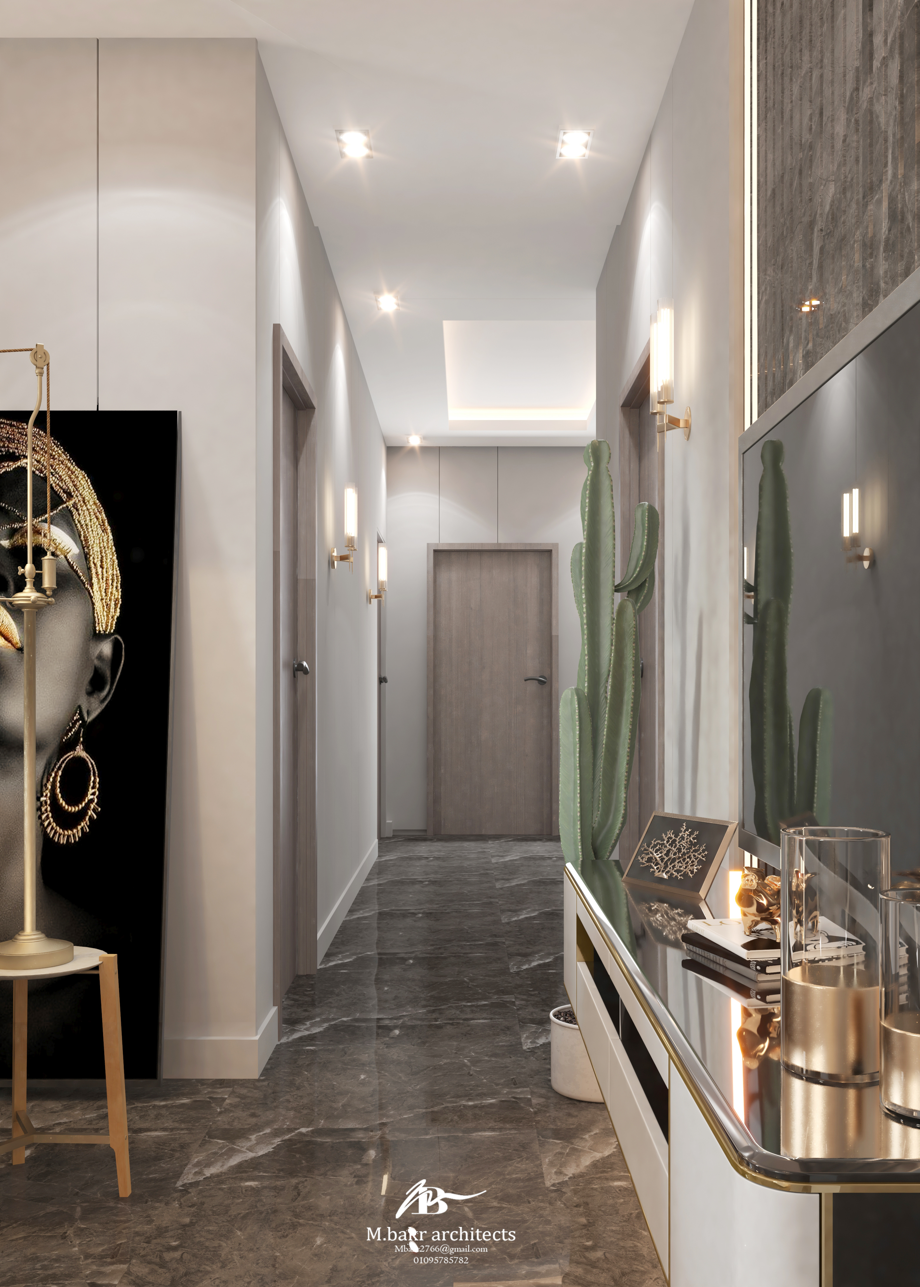 客厅室内设计丨mohamed bakr Architects-6