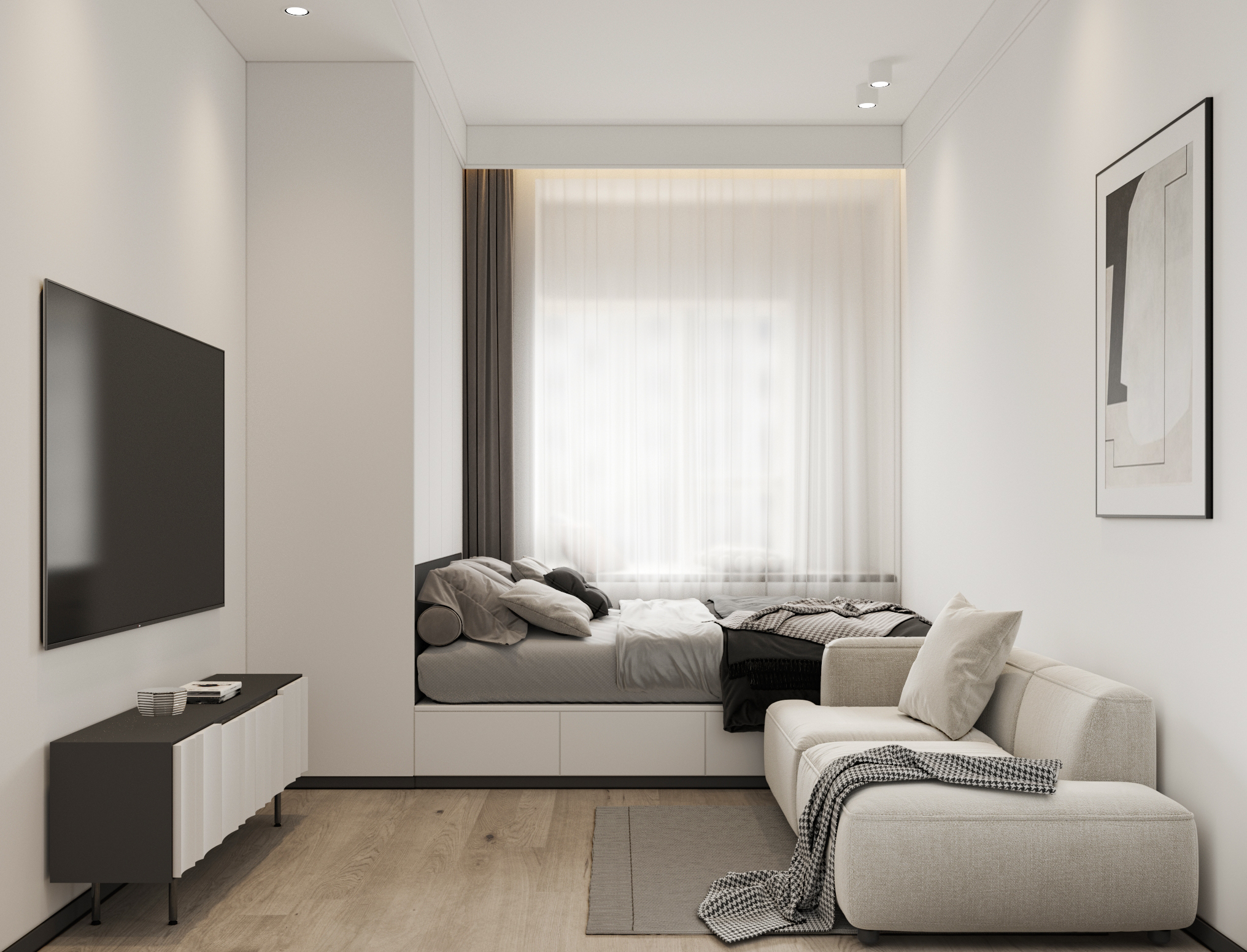 武汉 -城投江南岸-现代风格样板间设计-7