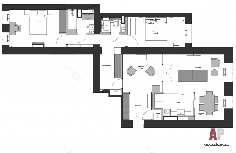 老住宅中为年轻女士和女儿打造的公寓-51