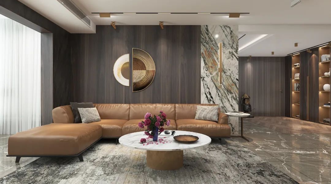 山水绿石韵,时尚简约中的奢华之家-2