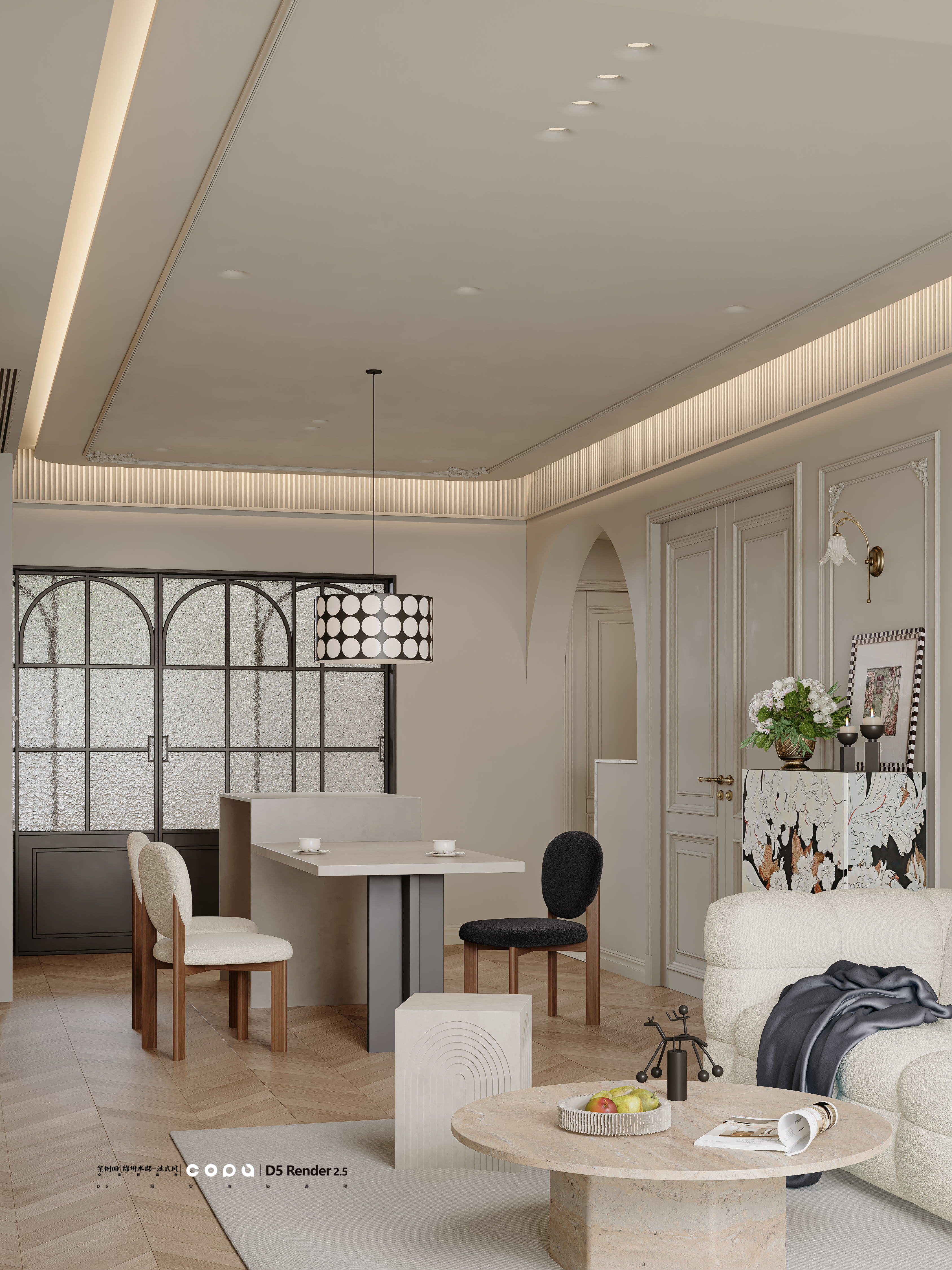 D5 渲染器法式风视觉表现丨壹木空间,靠背视觉-17