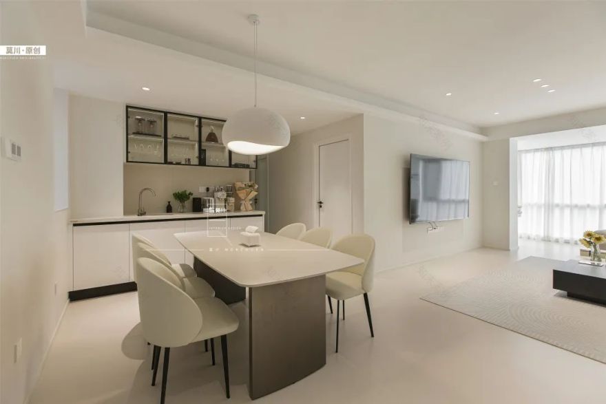 【莫川实景作品 | 厚德品园】断舍离+时代到来,极简奶油风格,化繁为简,更显设计功力-46