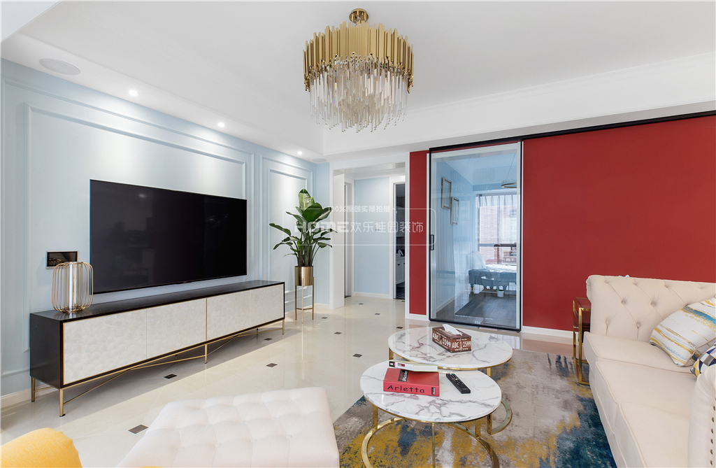 成都中德英伦世邦 140㎡美式轻奢风装修案例解析-27