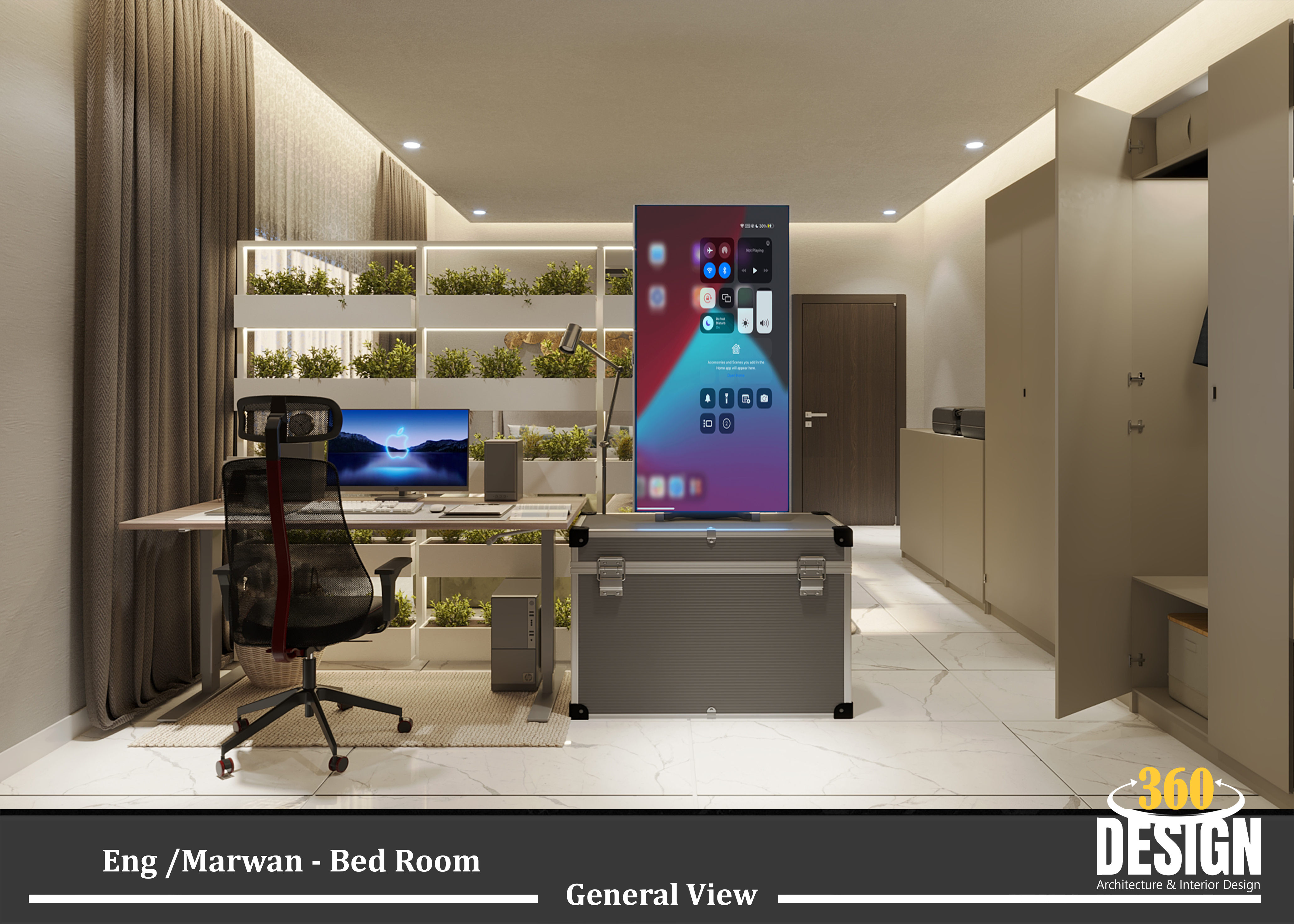 床与工作区房间丨360 Design-9