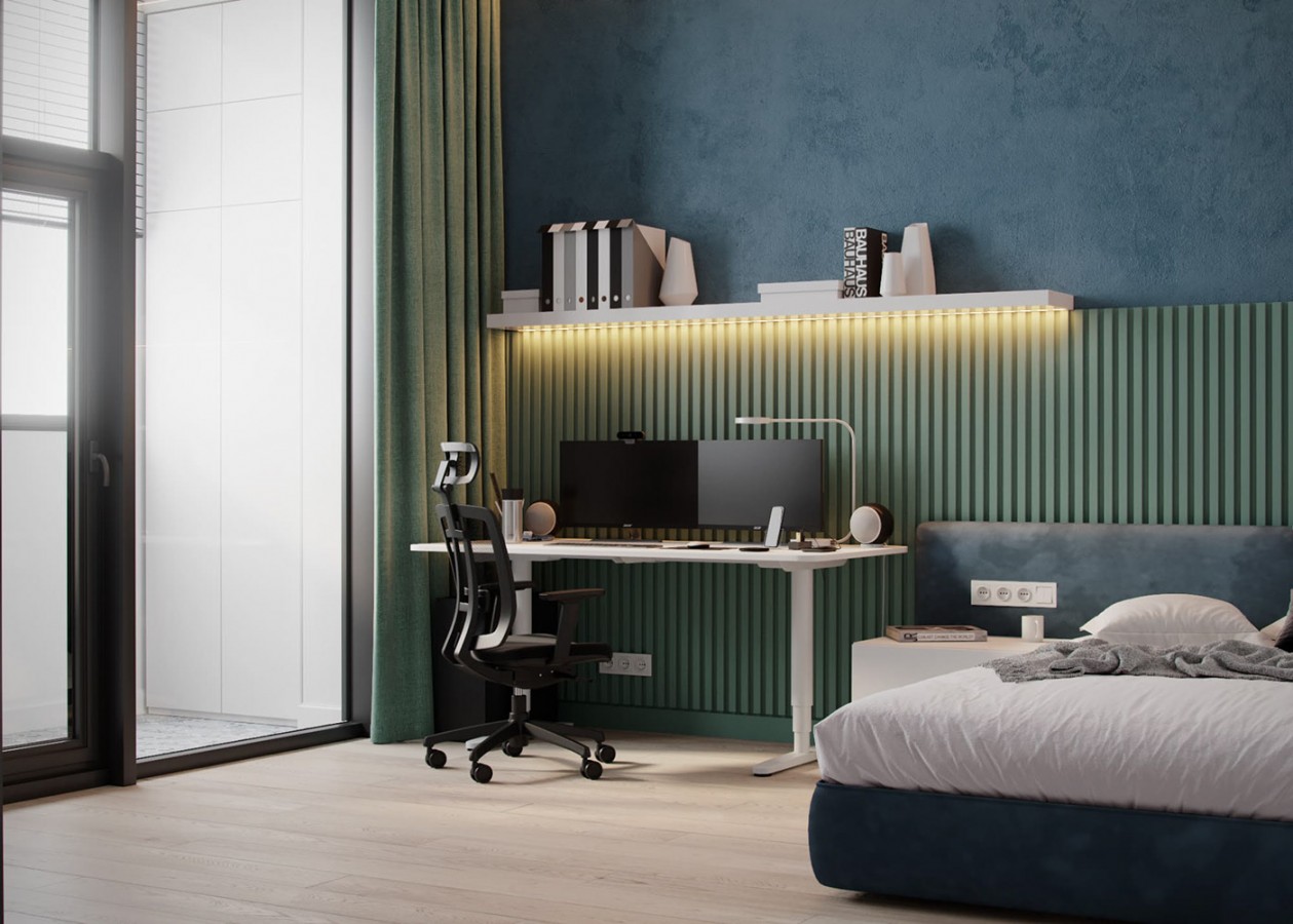 色彩清新--舒适且精致的住宅空间-17