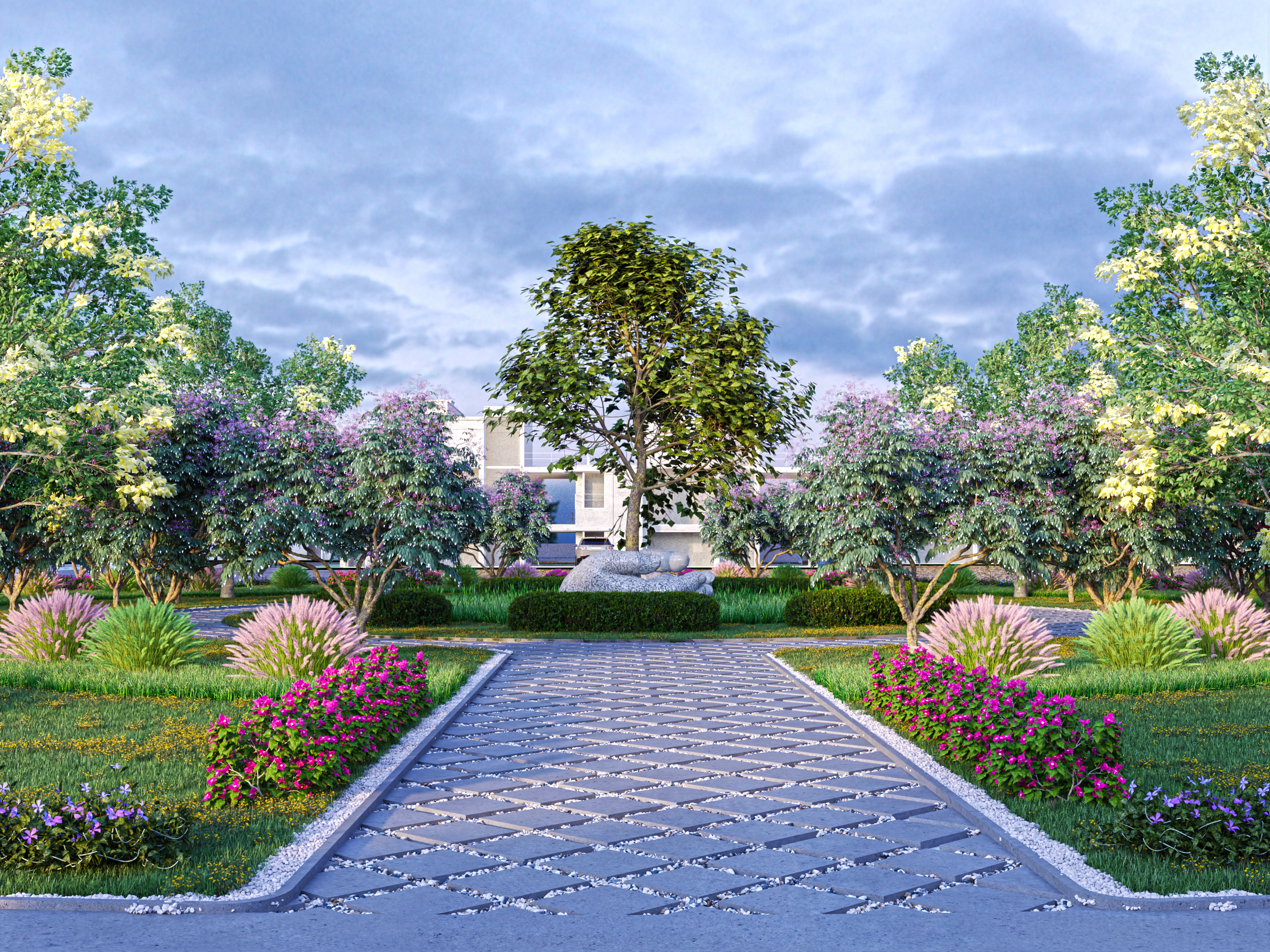 方形景观设计丨SHERIF ASHRAF-5