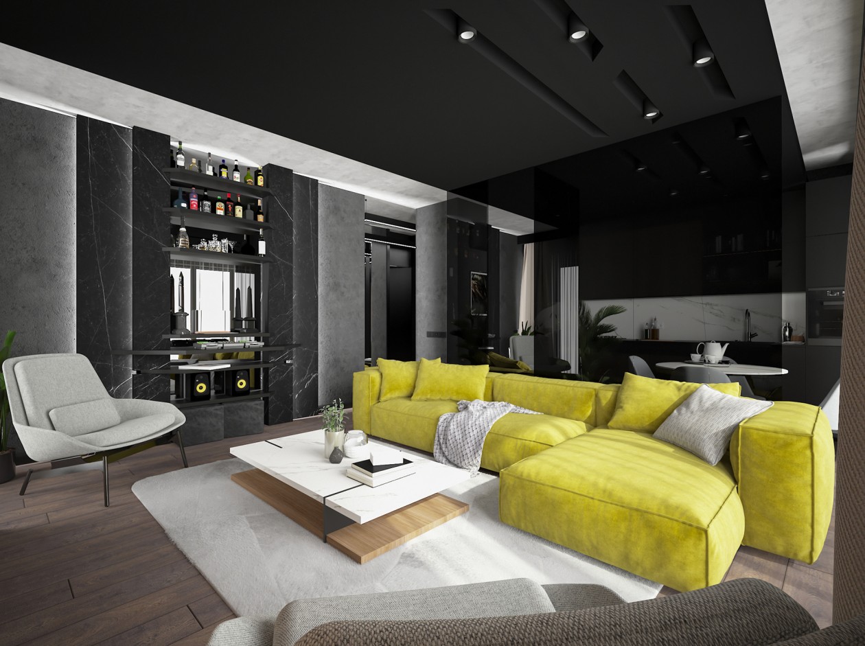 高级黑+亮黄色 沉稳中带有一丝活泼-3