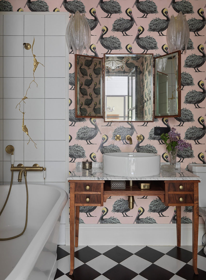 莫斯科中心斯大林建筑中女演员的复古公寓-19