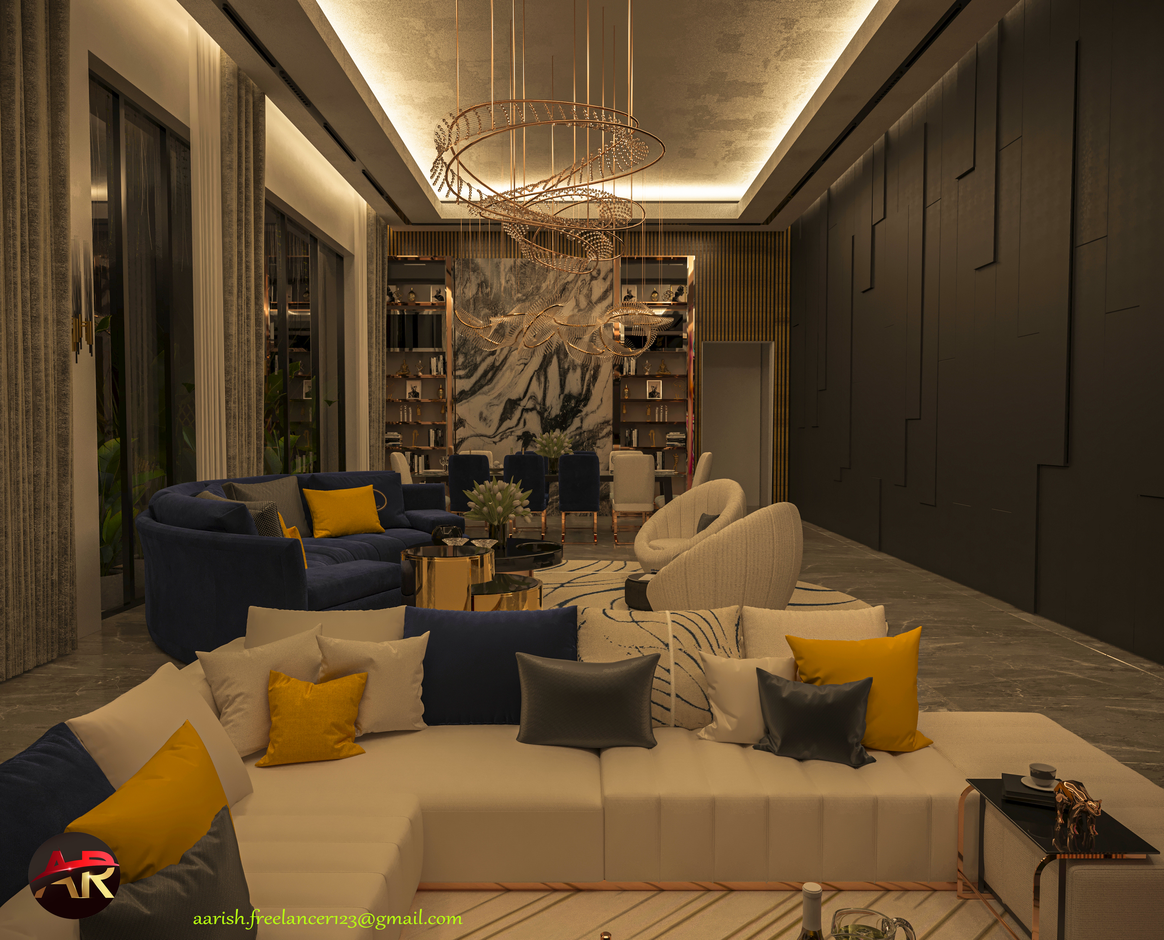 LUXURY LIVING HALL -ABUDHABI-1