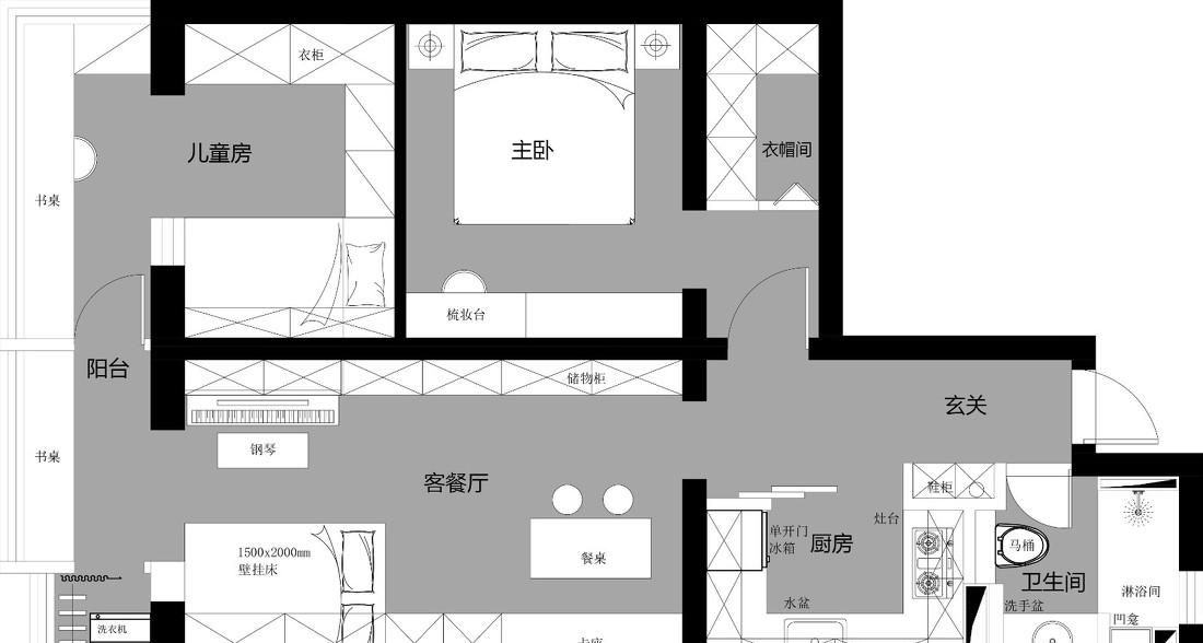 56 平小户变三室两厅，复古绿撞色打造视觉盛宴-36