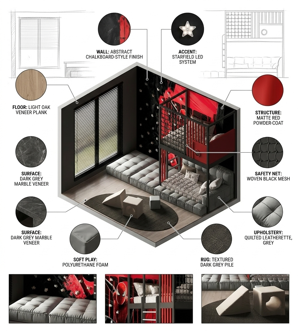 蜘蛛侠儿童房丨Mahmoud Ehab-10