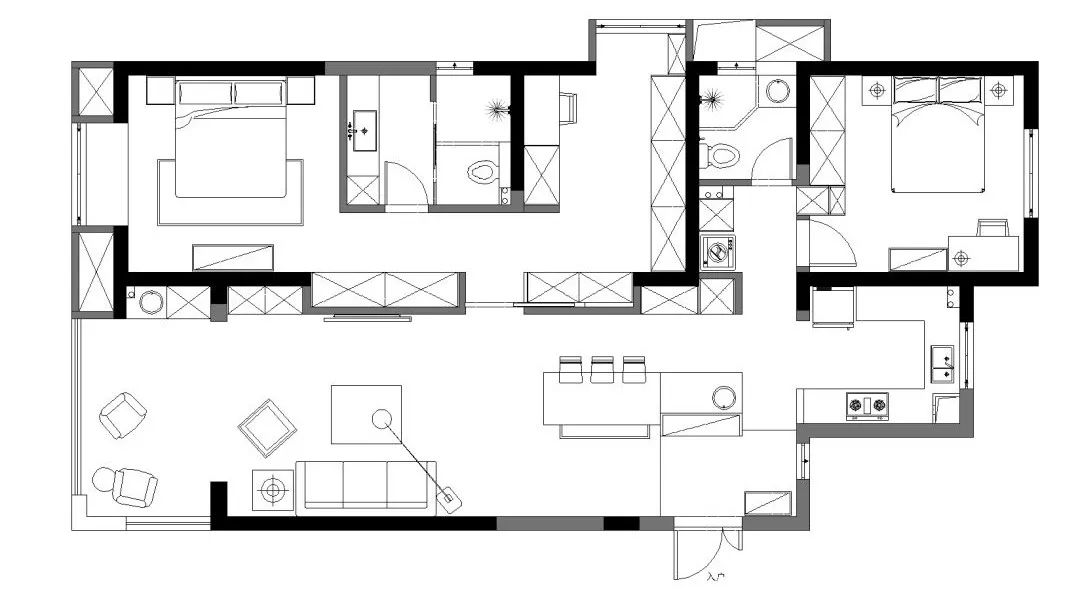 黑白基调,打造隔绝纷扰的年轻夫妻新居-9