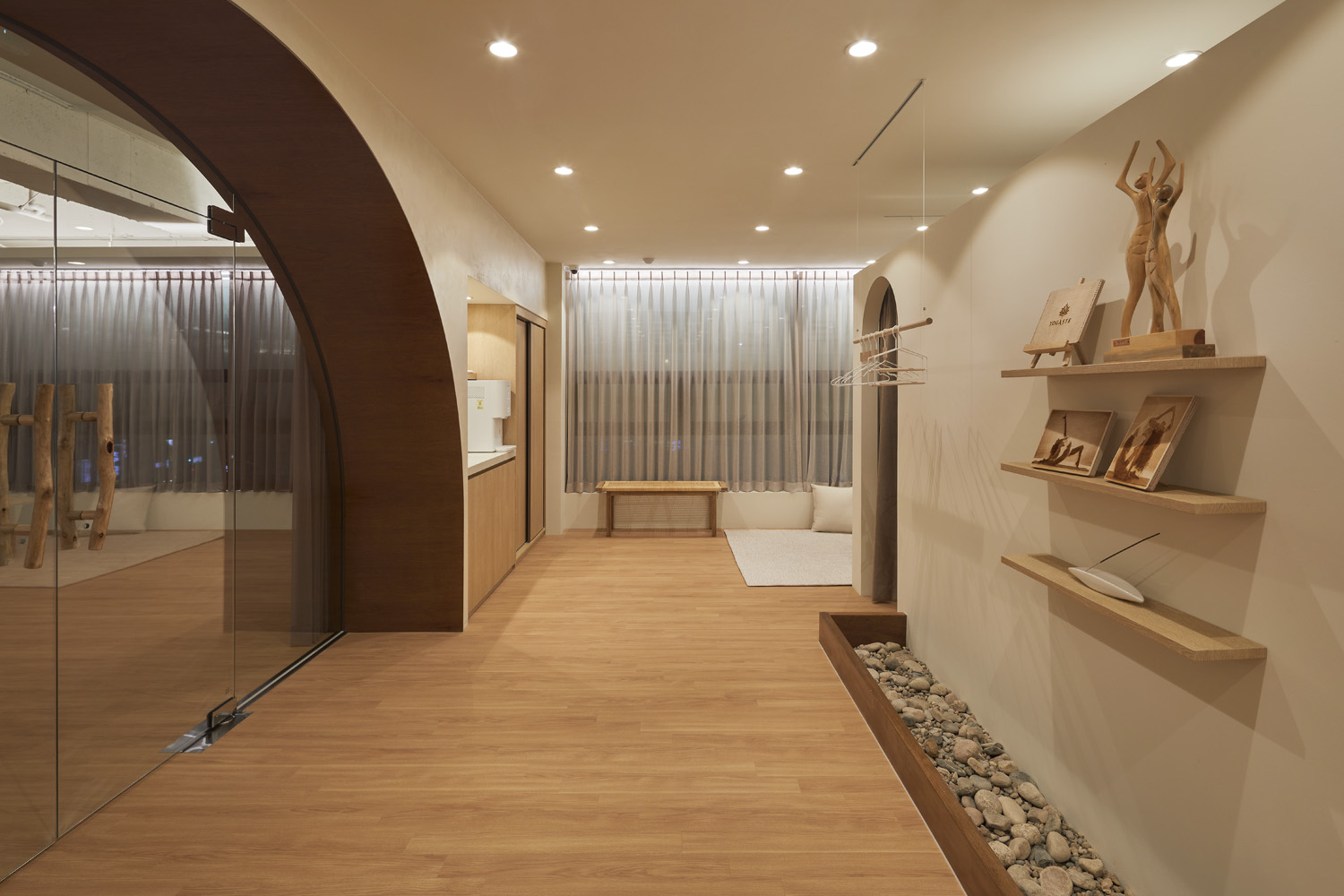 温暖氛围的 39 坪瑜伽空间设计-7