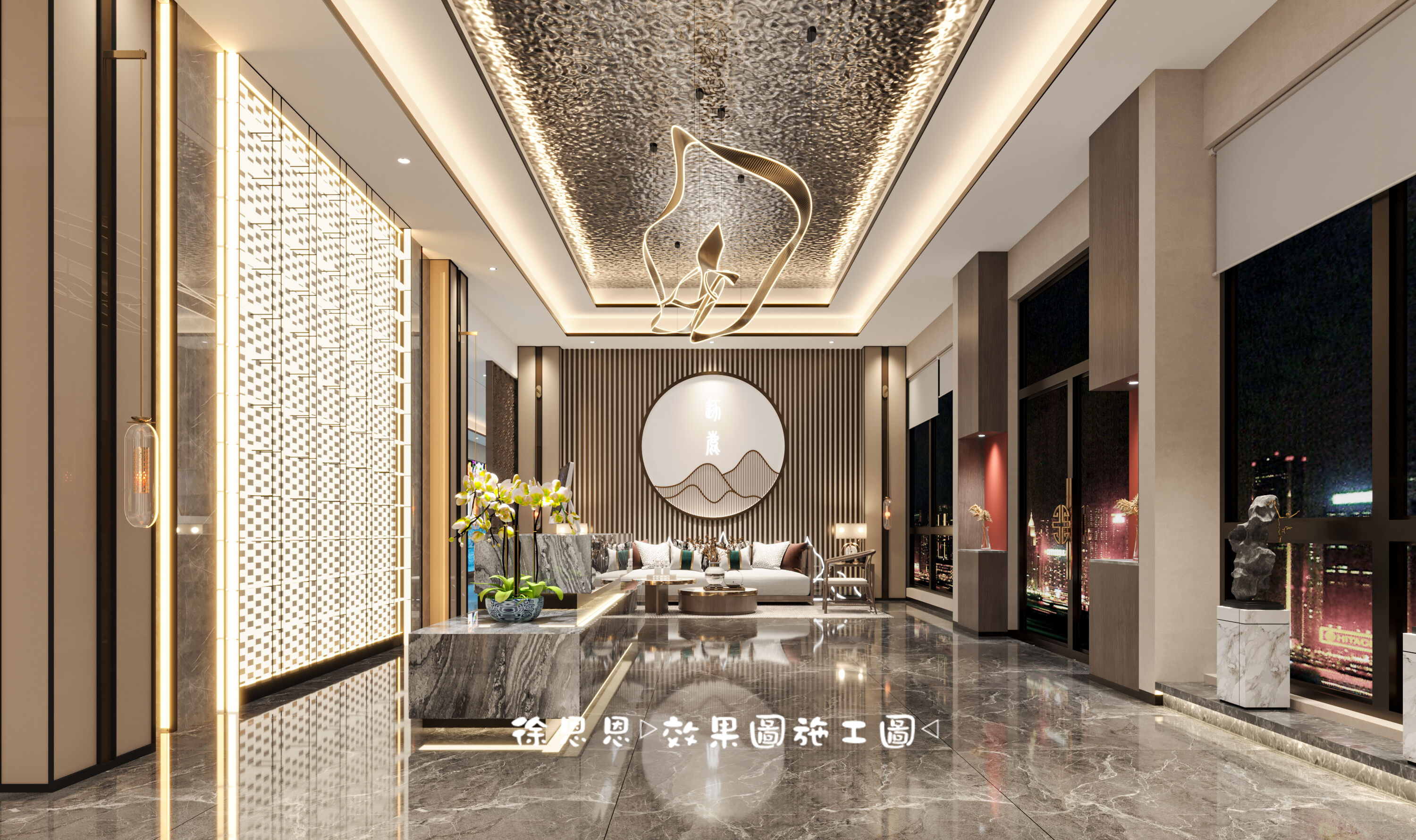 新中式饭店，温婉优雅与现代空间的完美结合-1