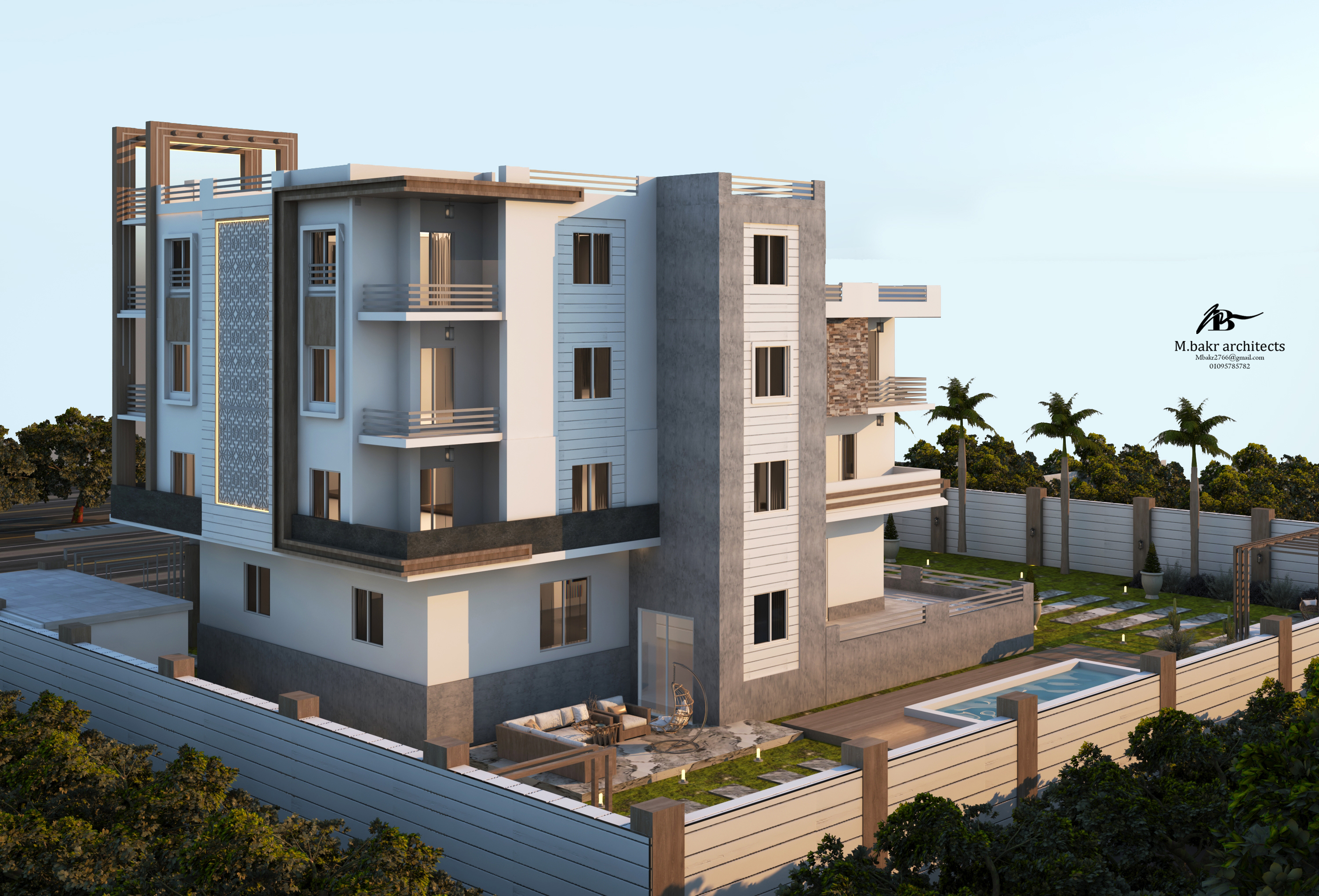 E·terior Design + Landscape 别墅设计丨EgyptCairo丨Mohamed bakr Architects-8