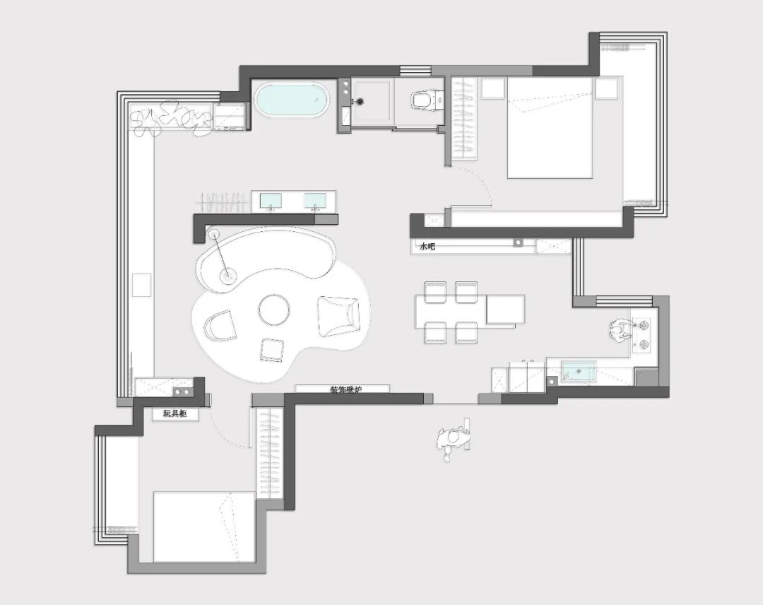 法式浪漫 90m²小户型改造丨中国合肥丨壹研设计-59