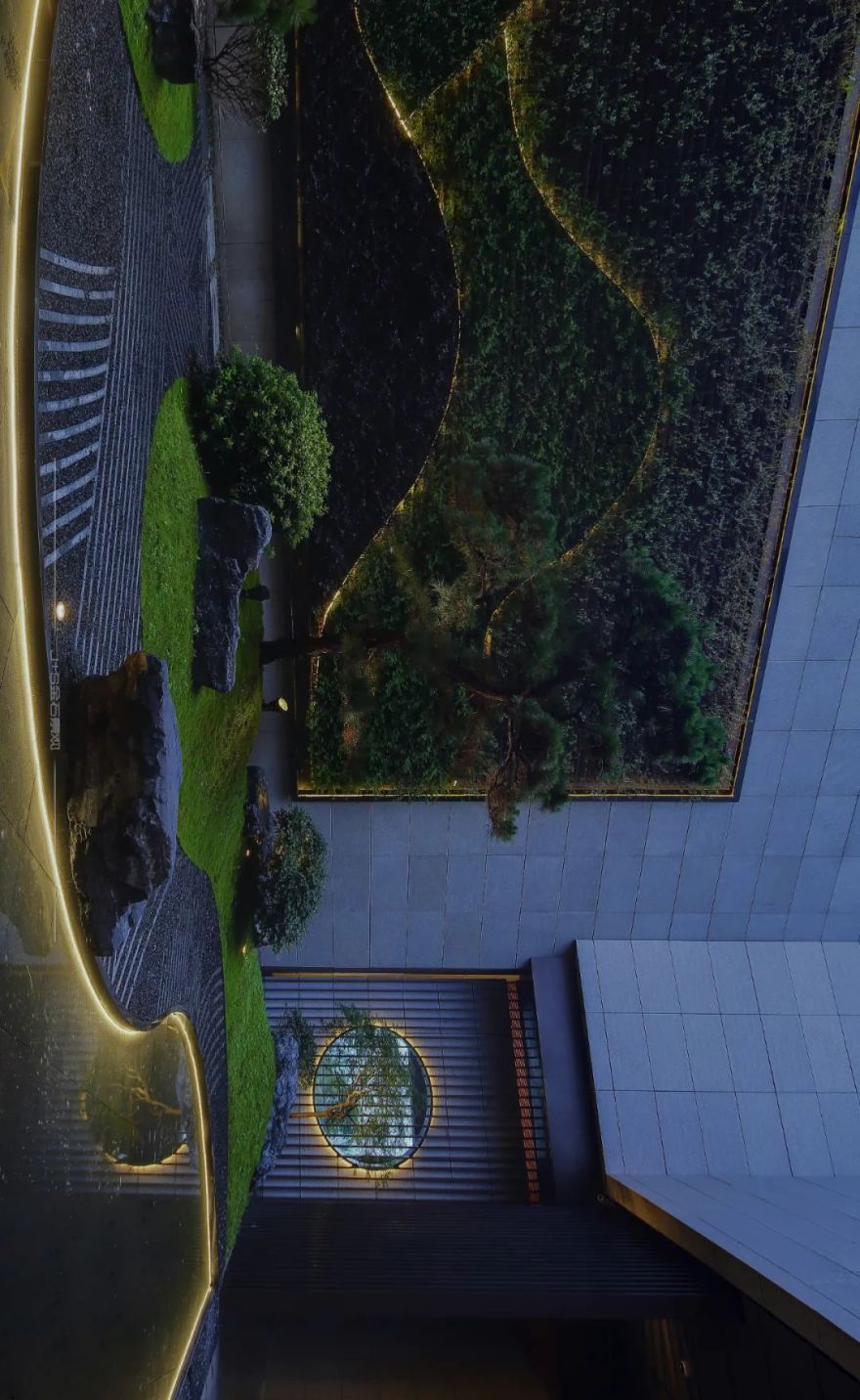 南京长江之舟华邑酒店中庭 | 融山水之景,显古典园林之美-41