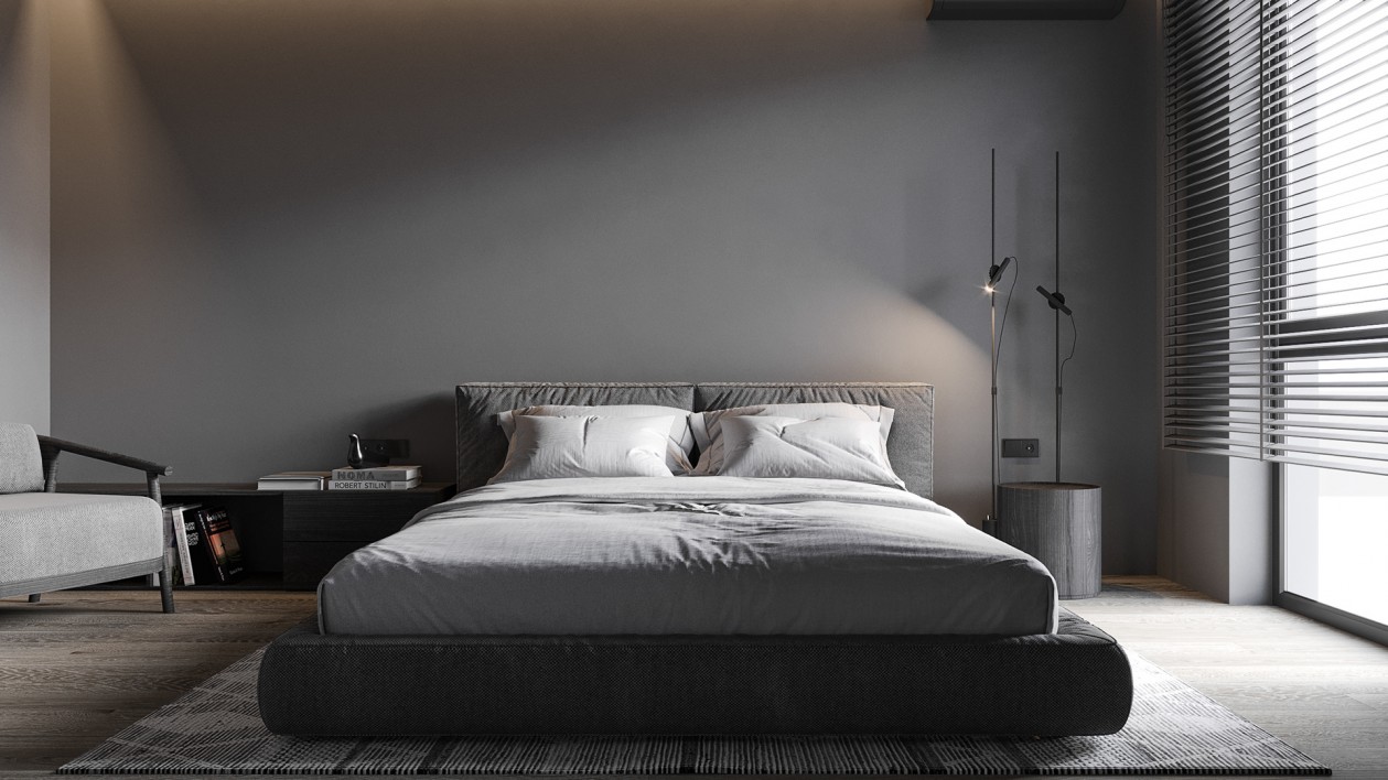 90㎡高级黑色系公寓设计 细节超多-4