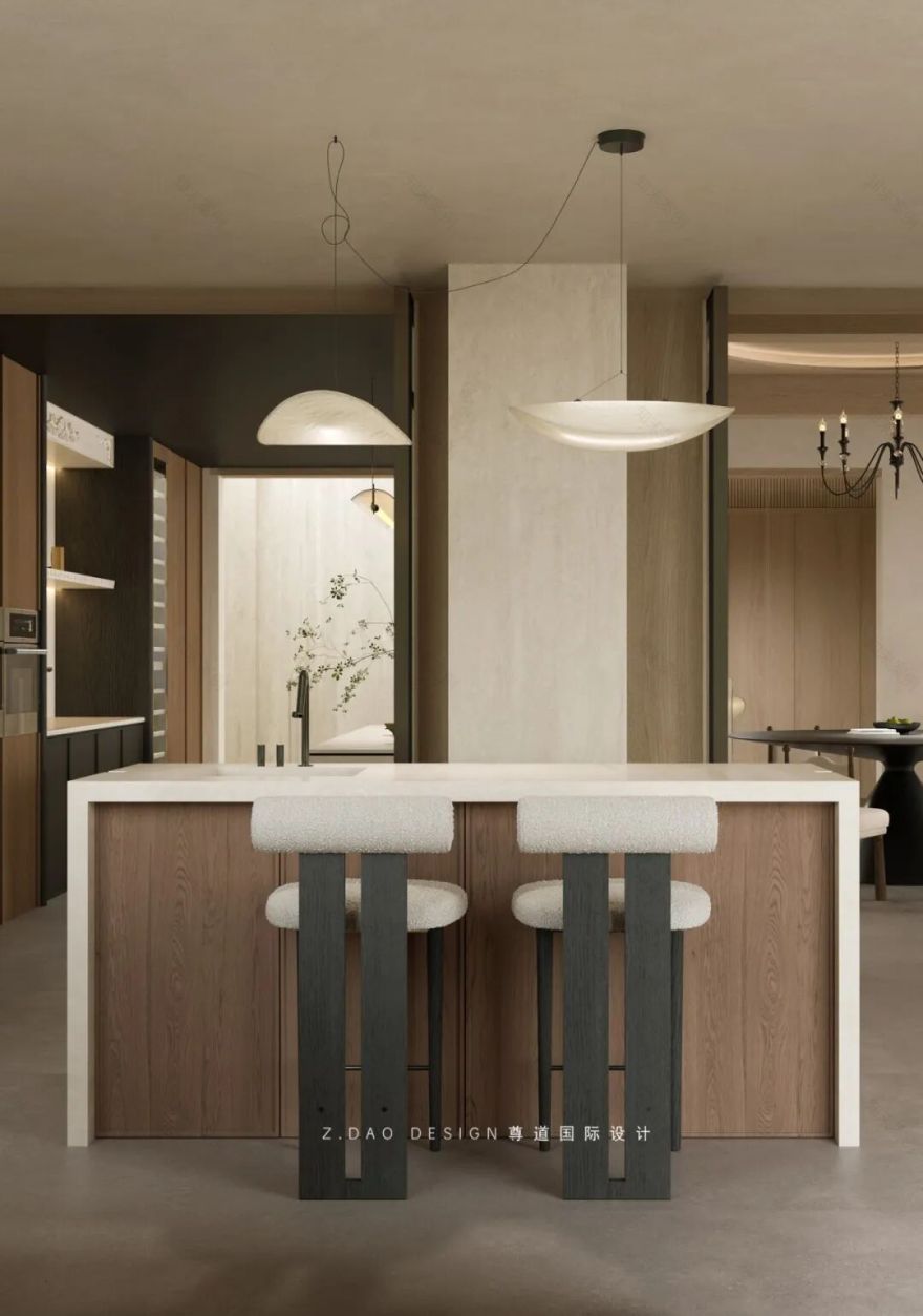 尊道新作|合肥『文一·塘溪津门』1000㎡折衷主义别墅,专治豪宅审美疲劳。-142